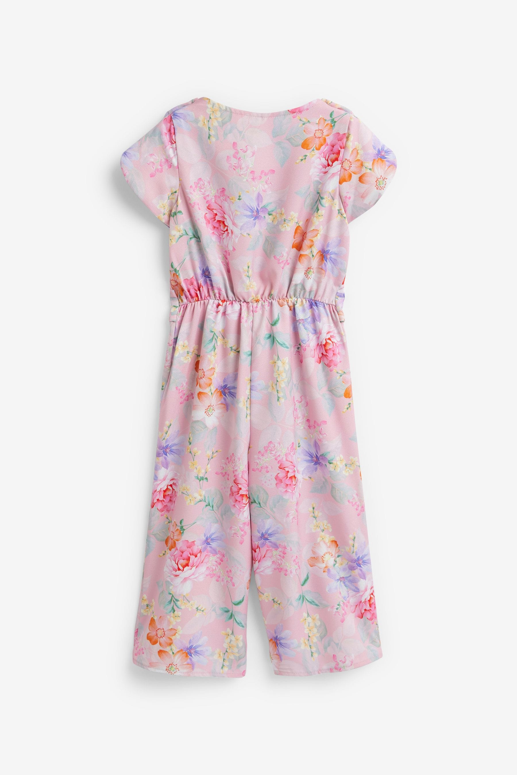 Pink Floral Print Jumpsuit (3-16yrs)