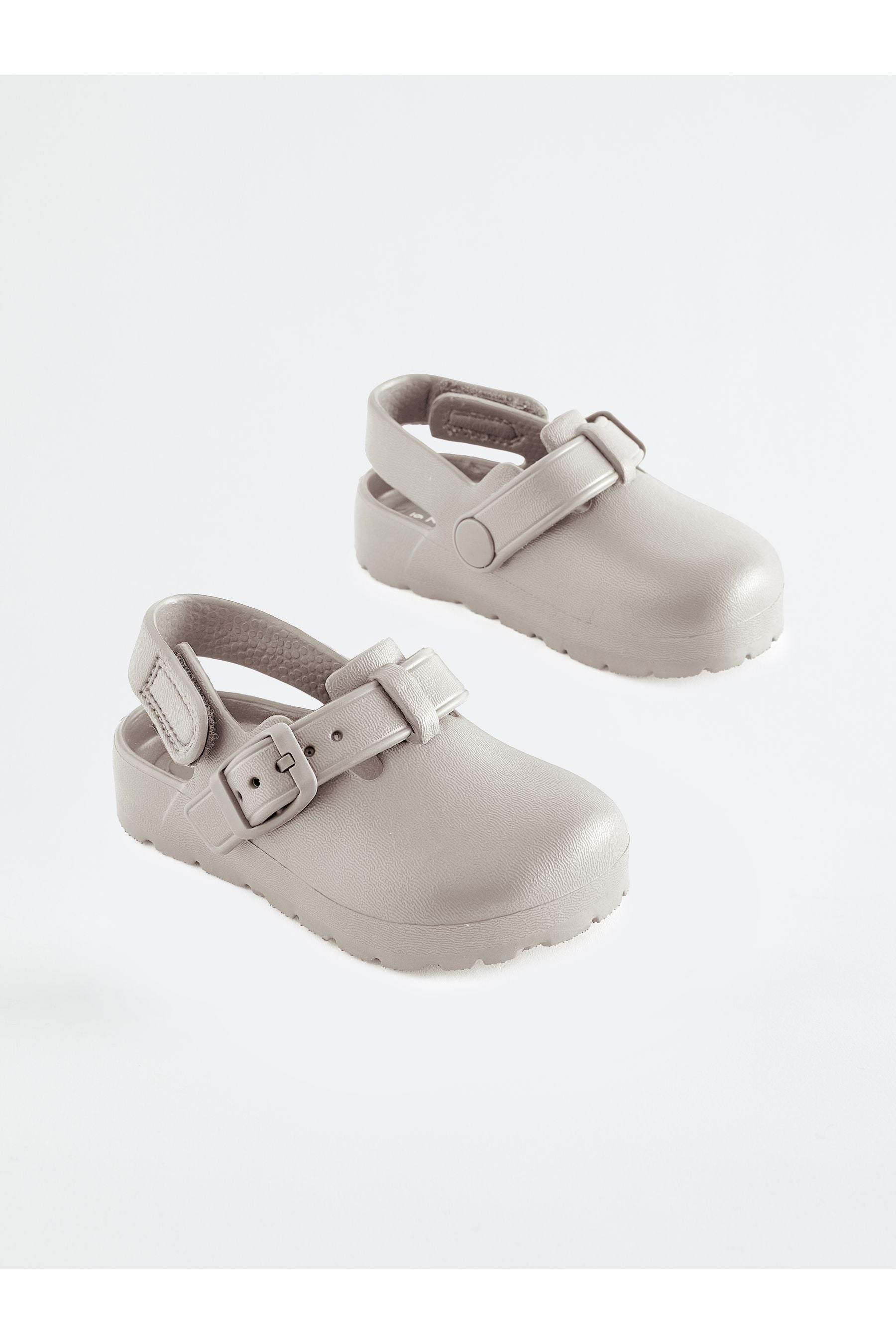 Neutral Buckle Clogs