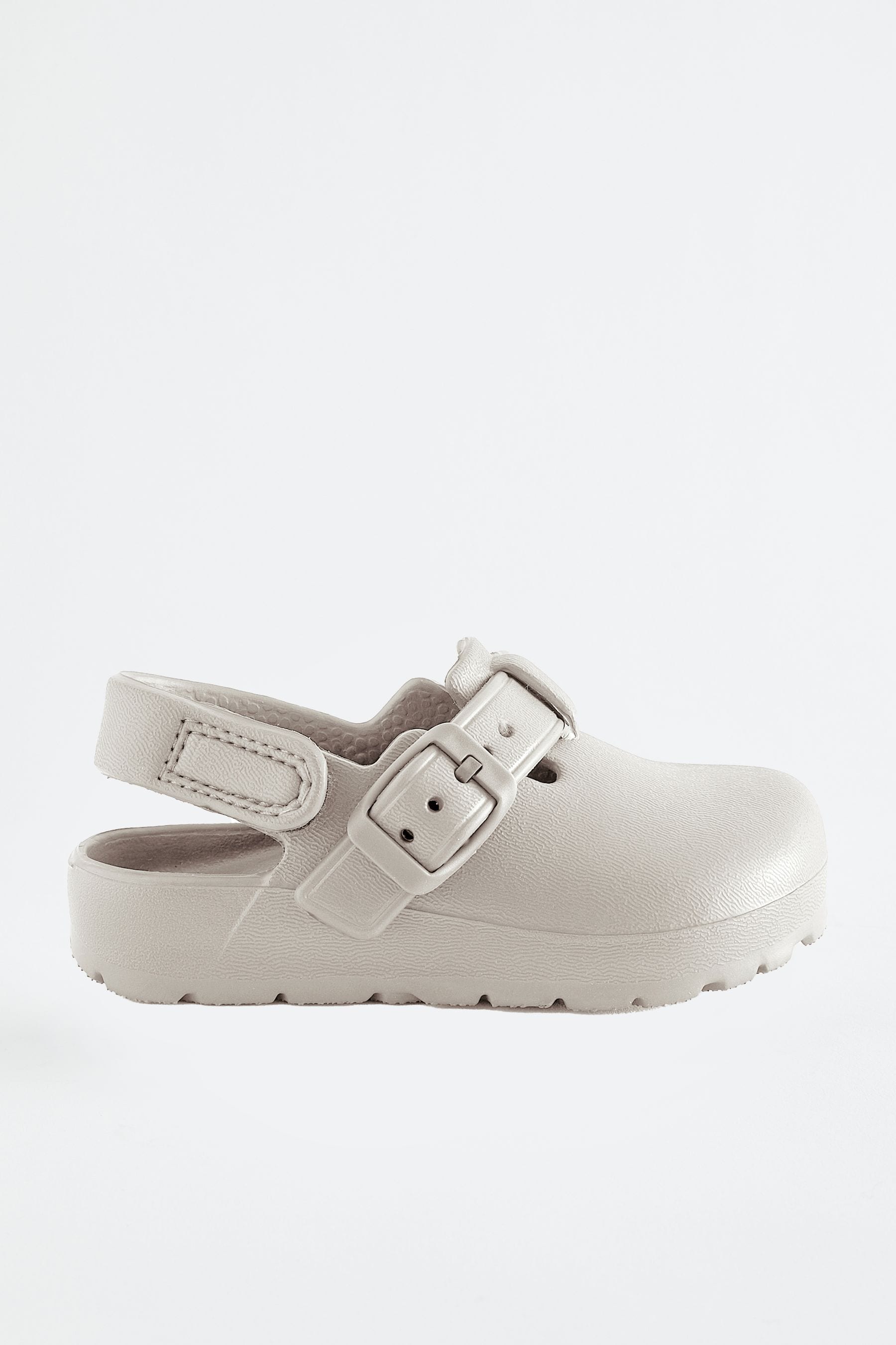 Neutral Buckle Clogs