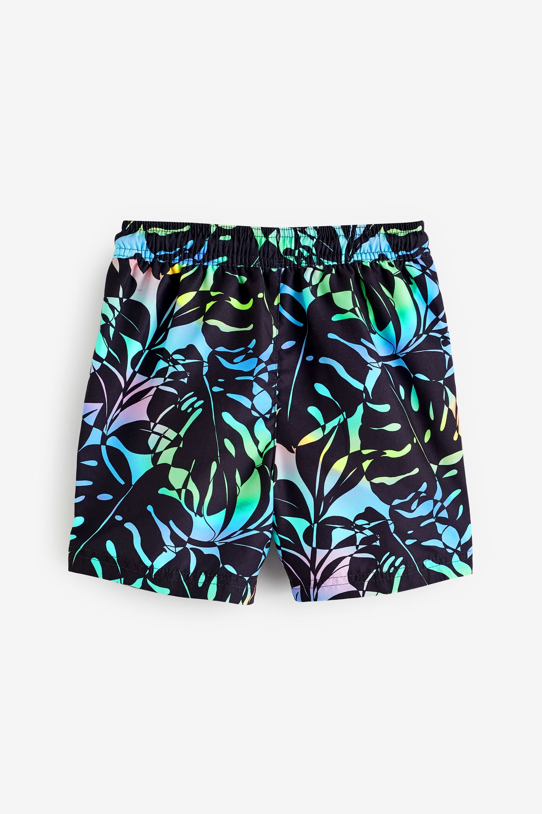 Black Leaf Printed Swim Shorts (3mths-16yrs)