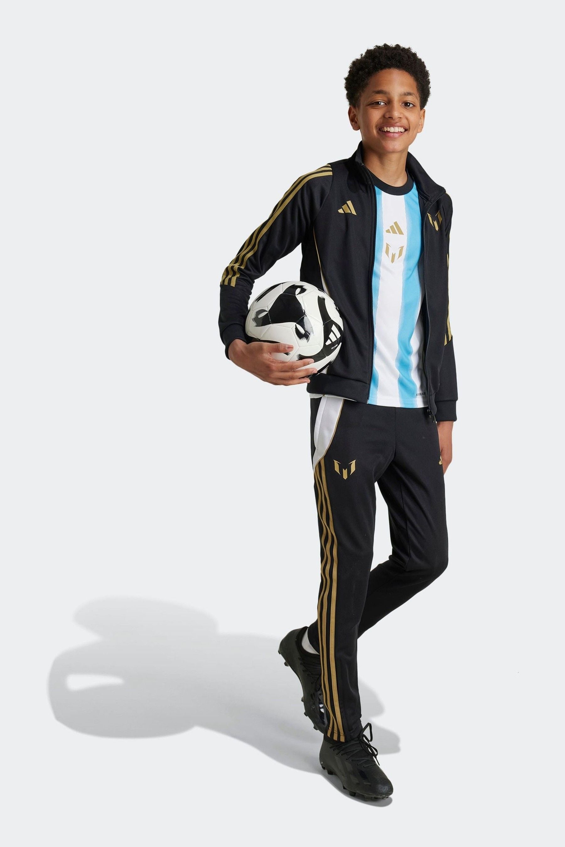 adidas Black/White Messi Tracksuit Track Top