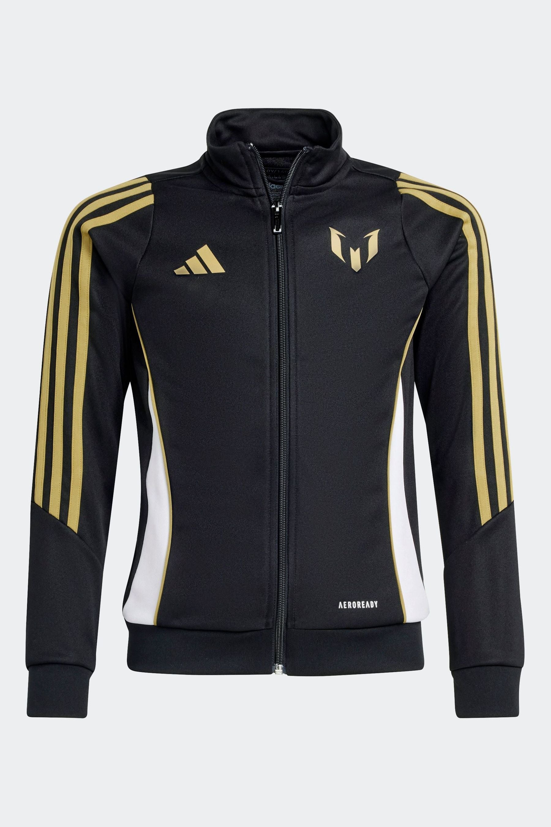 adidas Black/White Messi Tracksuit Track Top