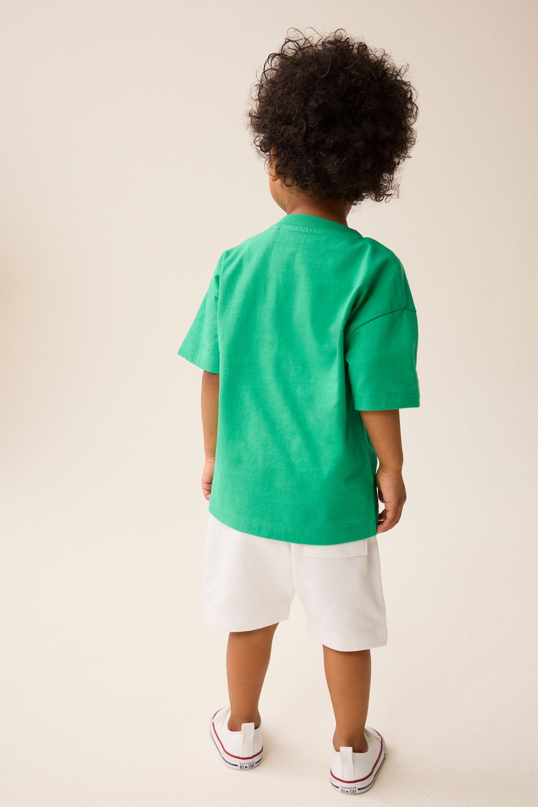 Jade Green Simple 100% Cotton Short Sleeve T-Shirt (3mths-7yrs)