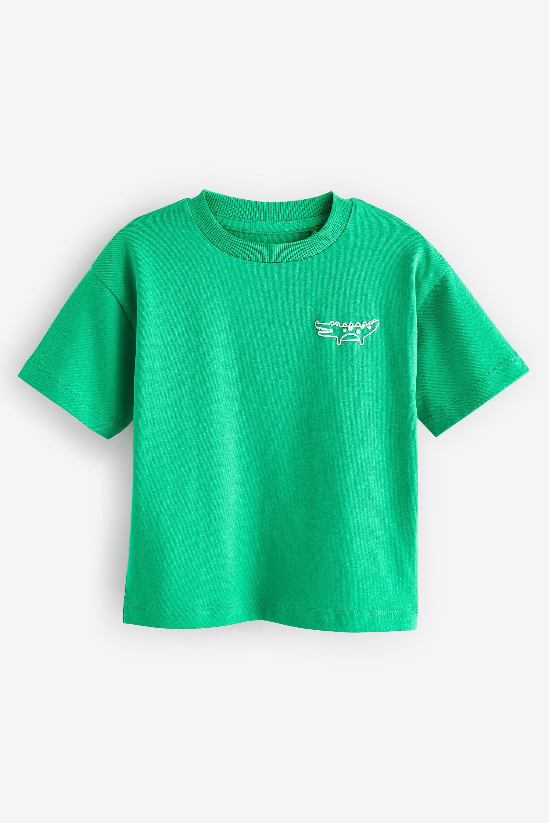 Jade Green Simple 100% Cotton Short Sleeve T-Shirt (3mths-7yrs)