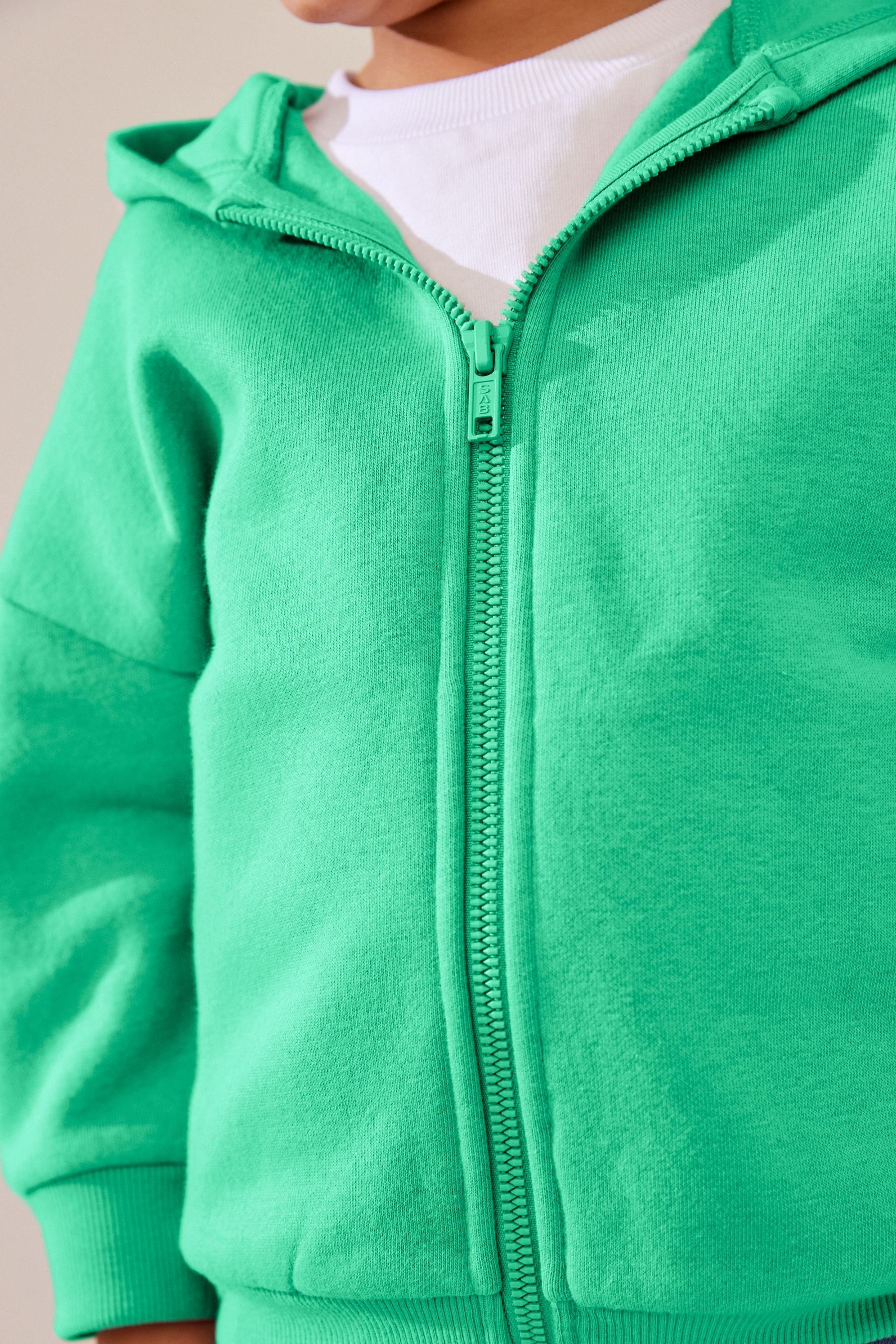 Green Zip Through Hoodie (3mths-7yrs)