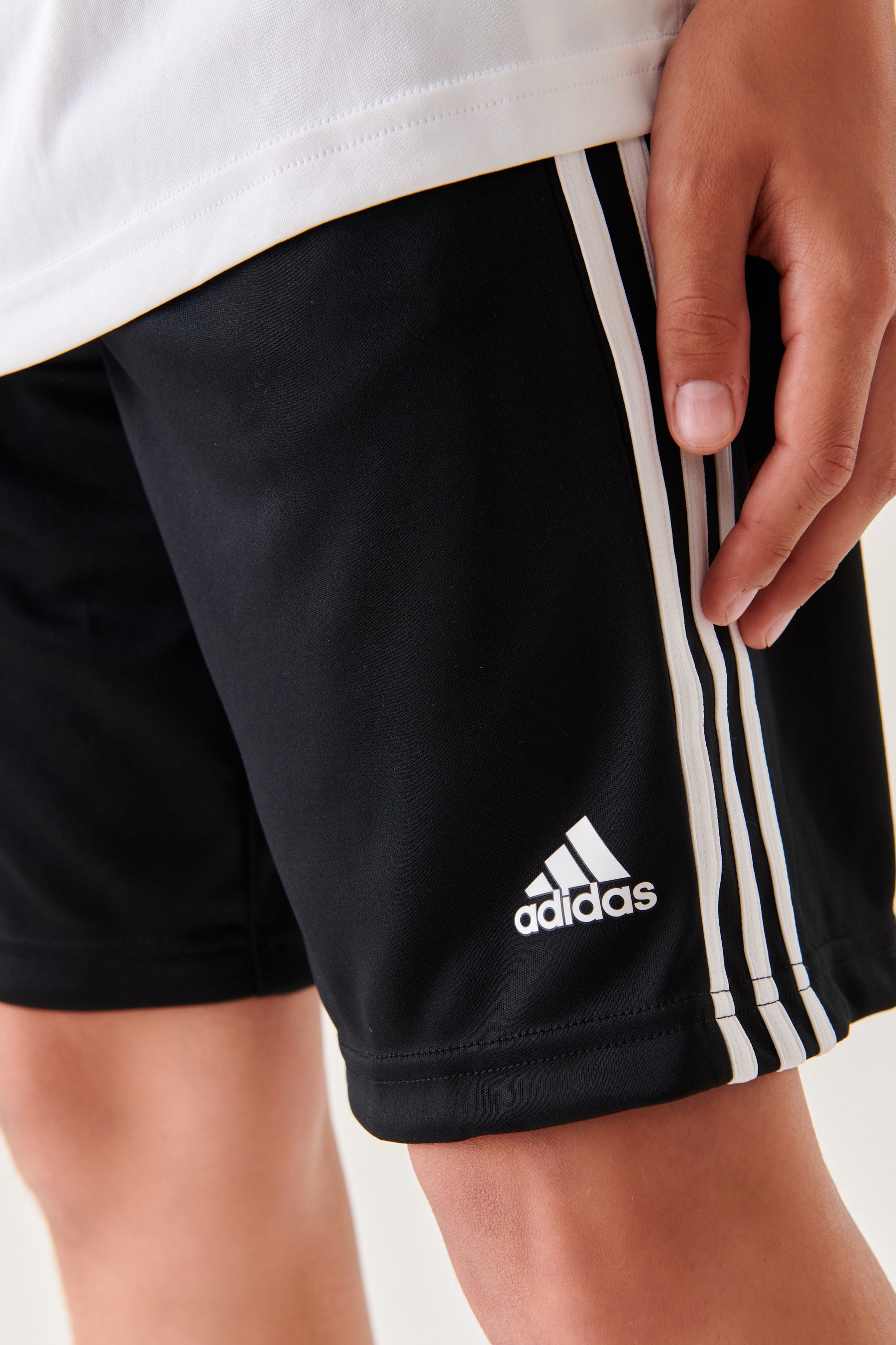 adidas White Chrome Sportswear Train Essentials Aeroready 3-Stripes Regular-Fit Training Set