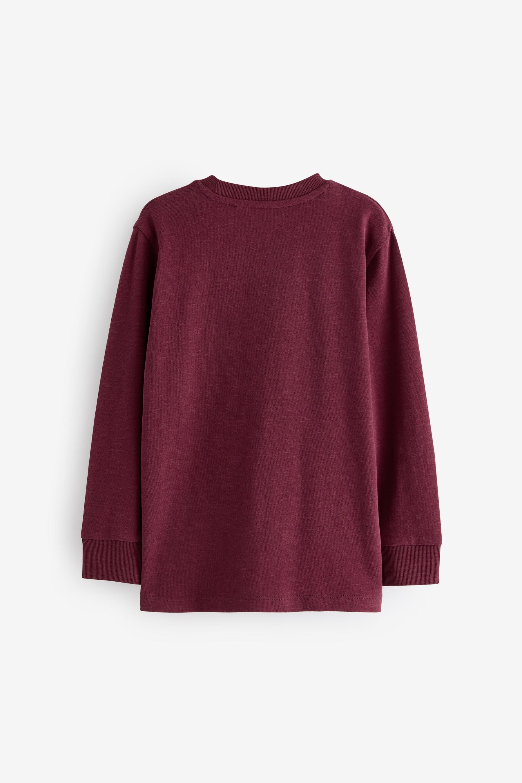 Berry Red Long Sleeve Cosy T-Shirt (3-16yrs)