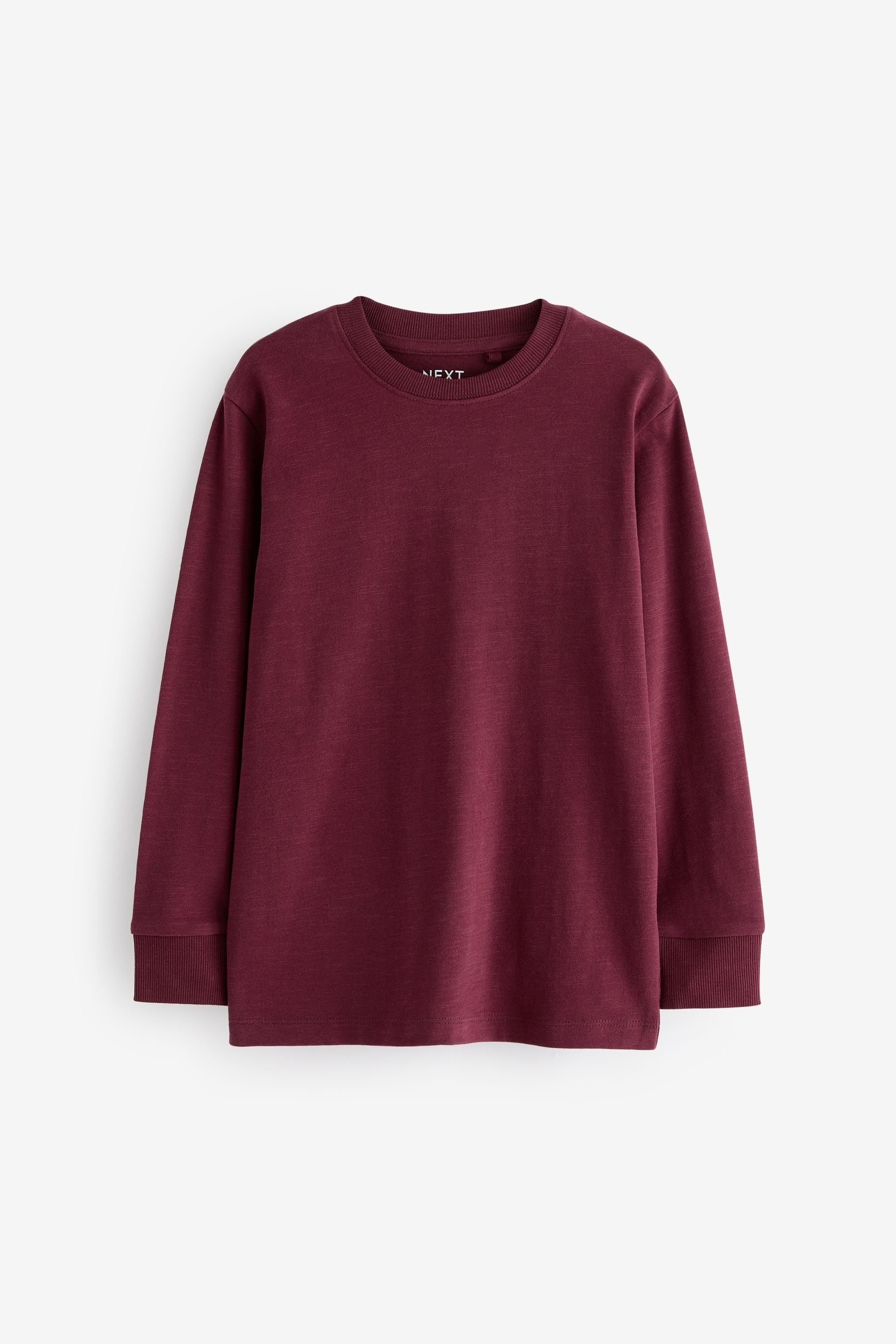 Berry Red Long Sleeve Cosy T-Shirt (3-16yrs)