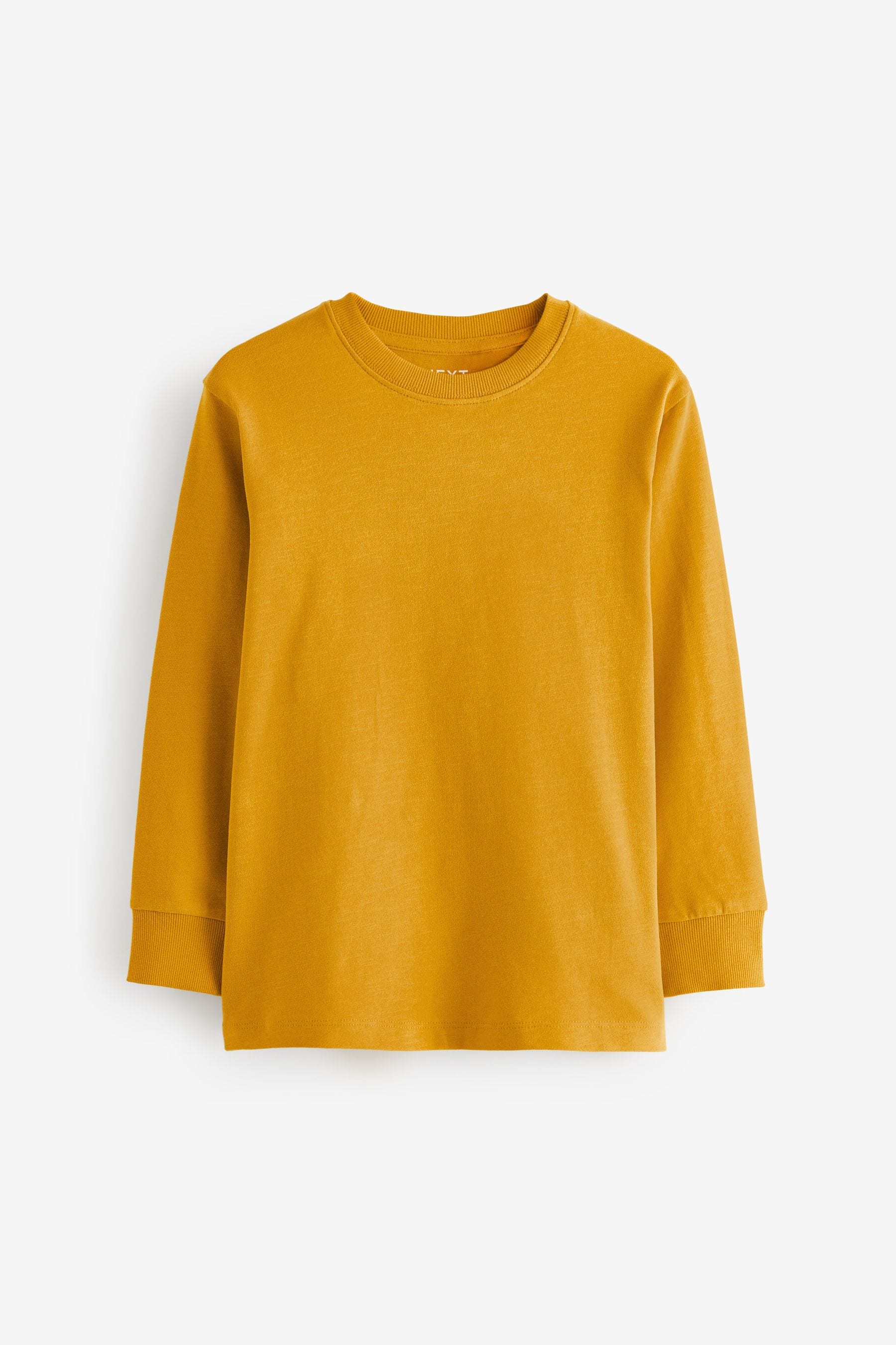 Yellow 100% Cotton Long Sleeve Cosy T-Shirt (3-16yrs)