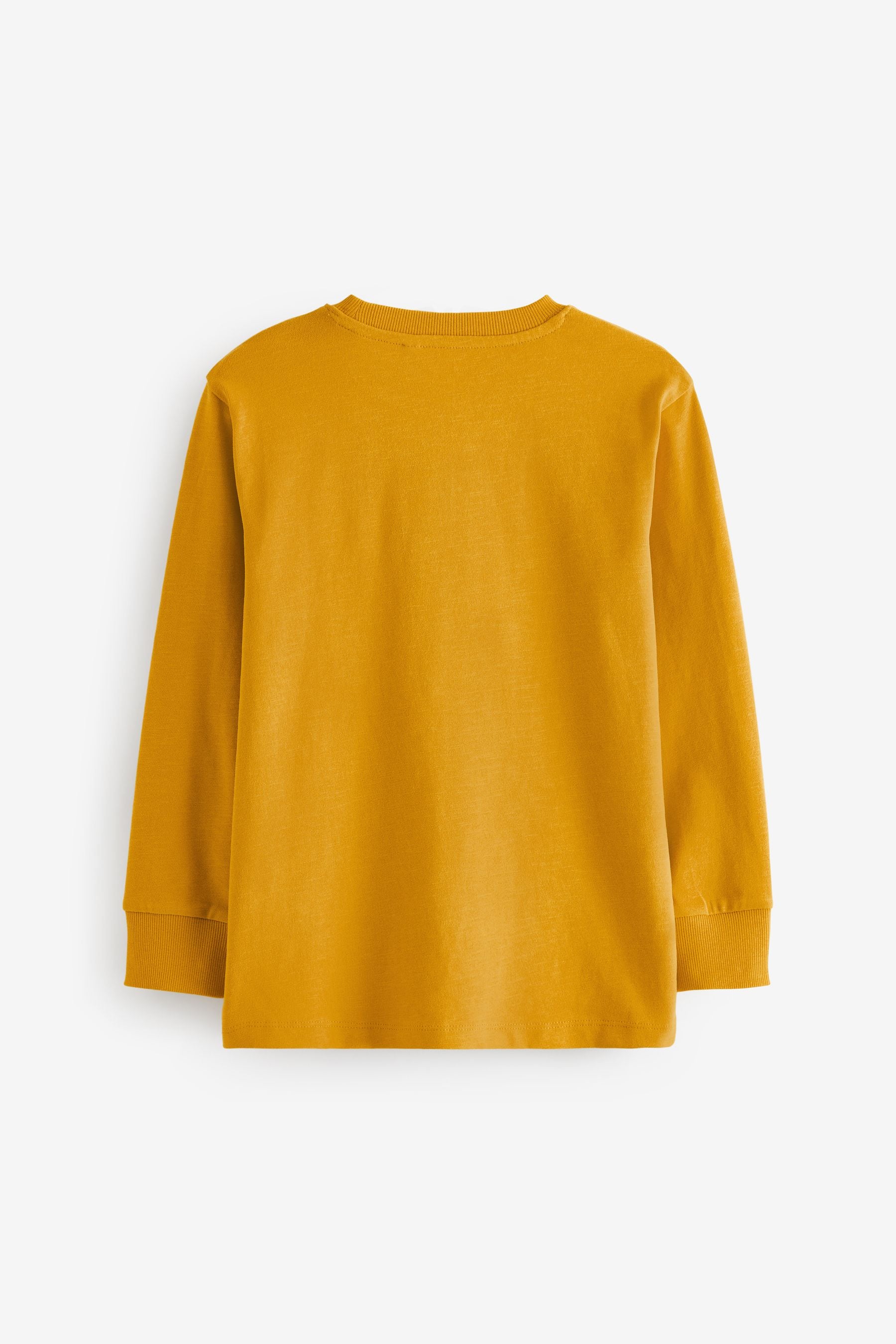 Yellow 100% Cotton Long Sleeve Cosy T-Shirt (3-16yrs)