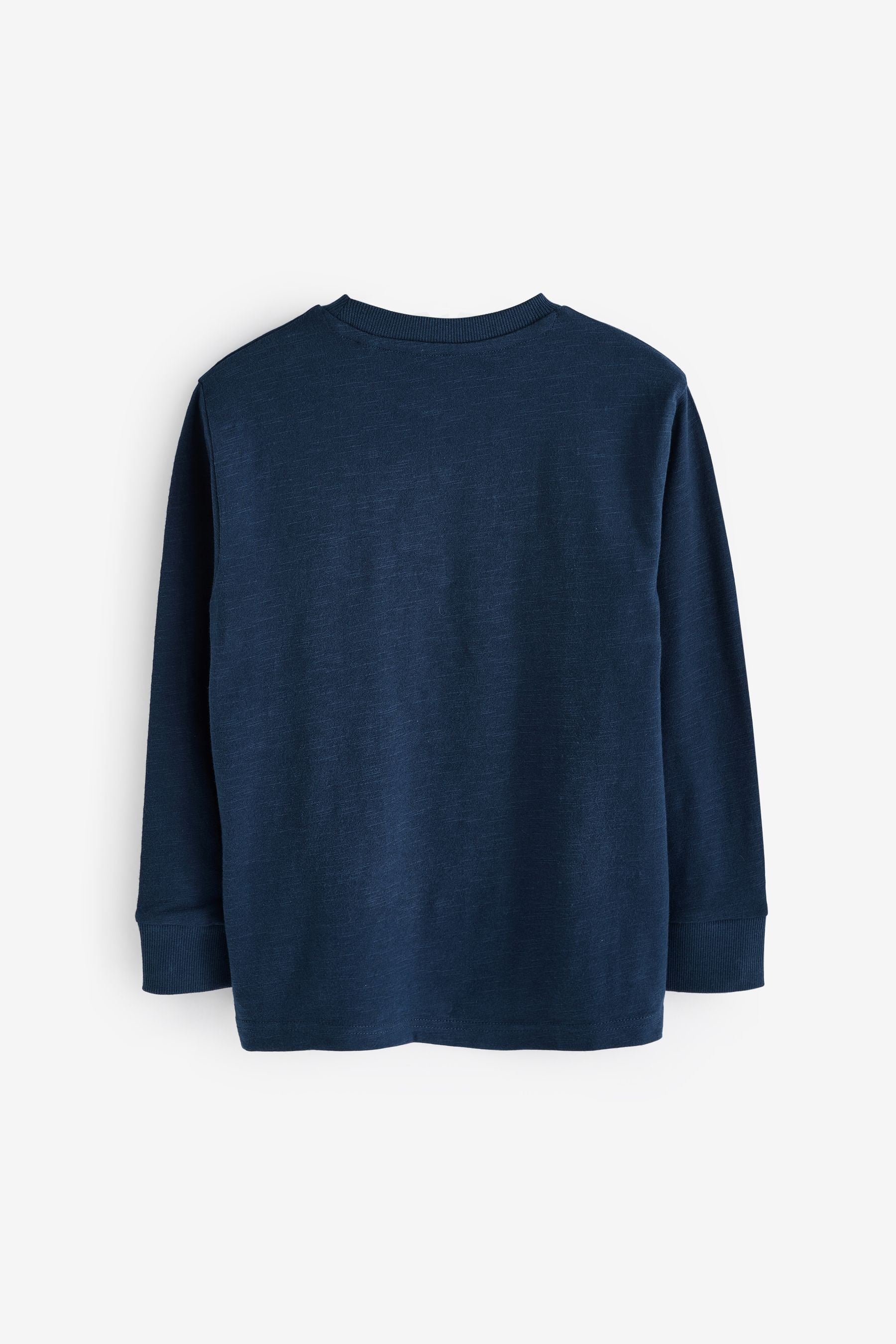 Navy Blue Colourblock Long Sleeve T-Shirt (3-16yrs)