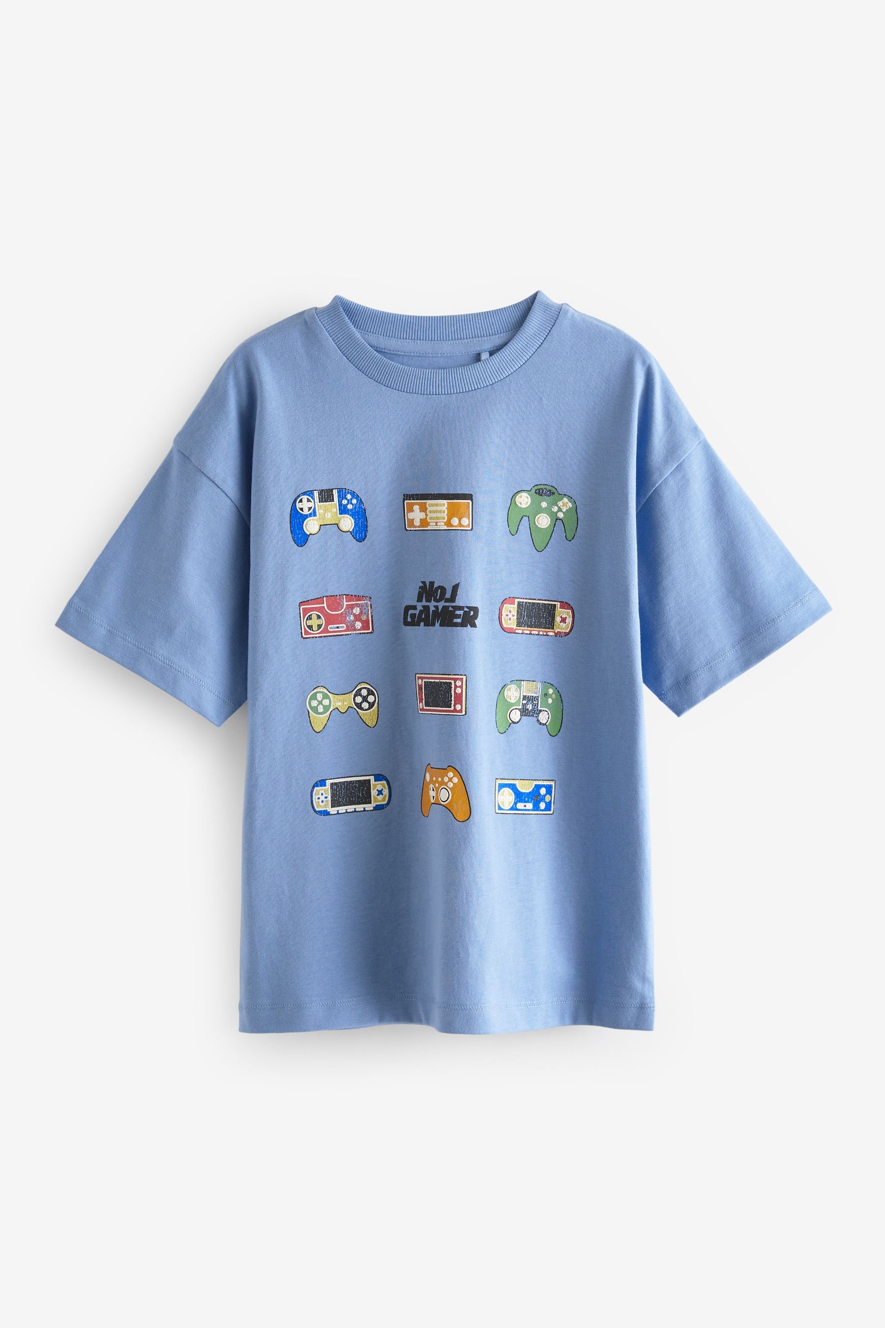 Blue Controller Relaxed Fit Short Sleeve Graphic T-Shirt (3-16yrs)