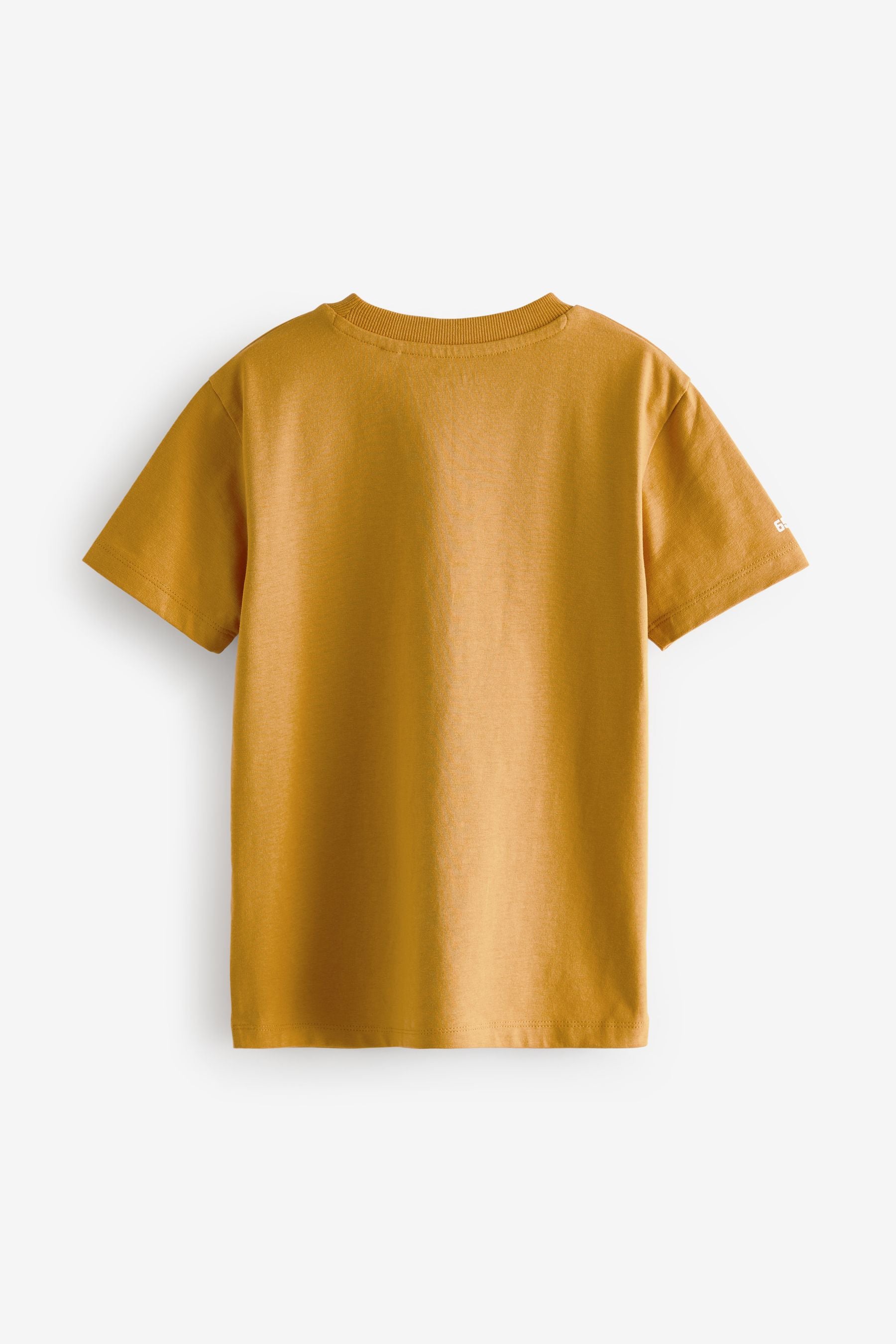 Yellow Dino 100% Cotton Short Sleeve Graphic T-Shirt (3-16yrs)