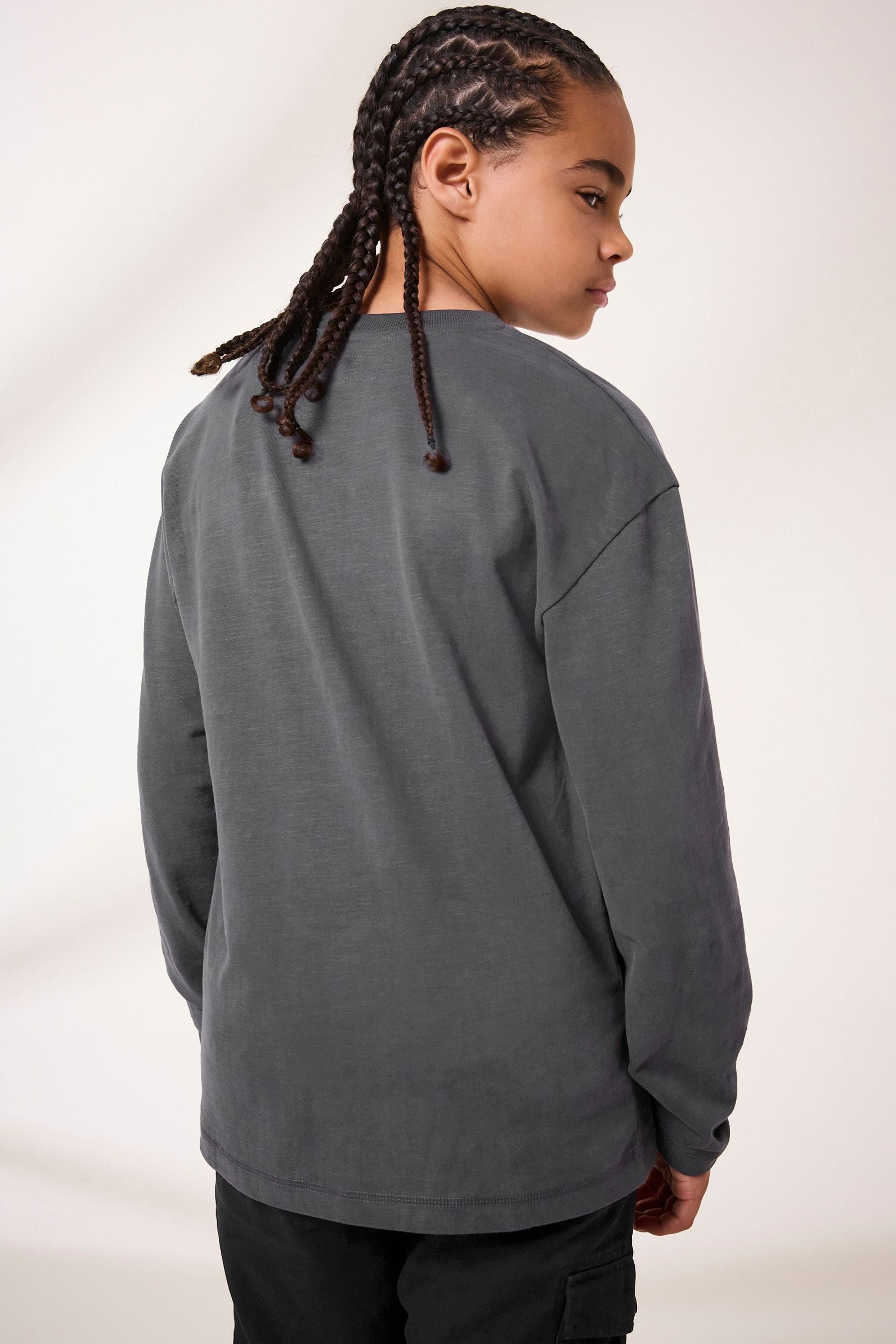 Grey Subscribe Long Sleeve T-Shirts 2 Pack (3-16yrs)