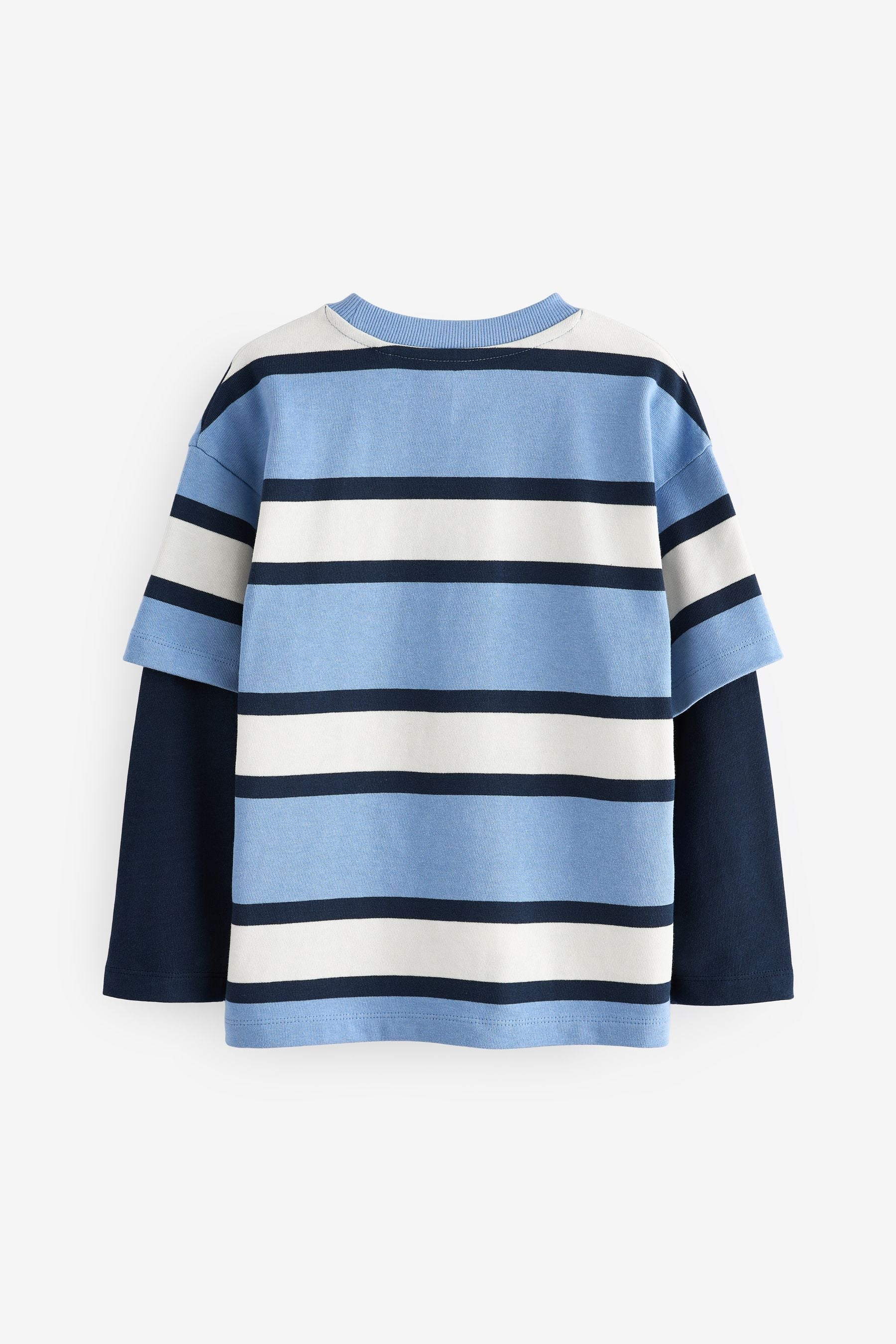 Blue Stripe Skate 100% Cotton Long Sleeve T-Shirt (3-16yrs)