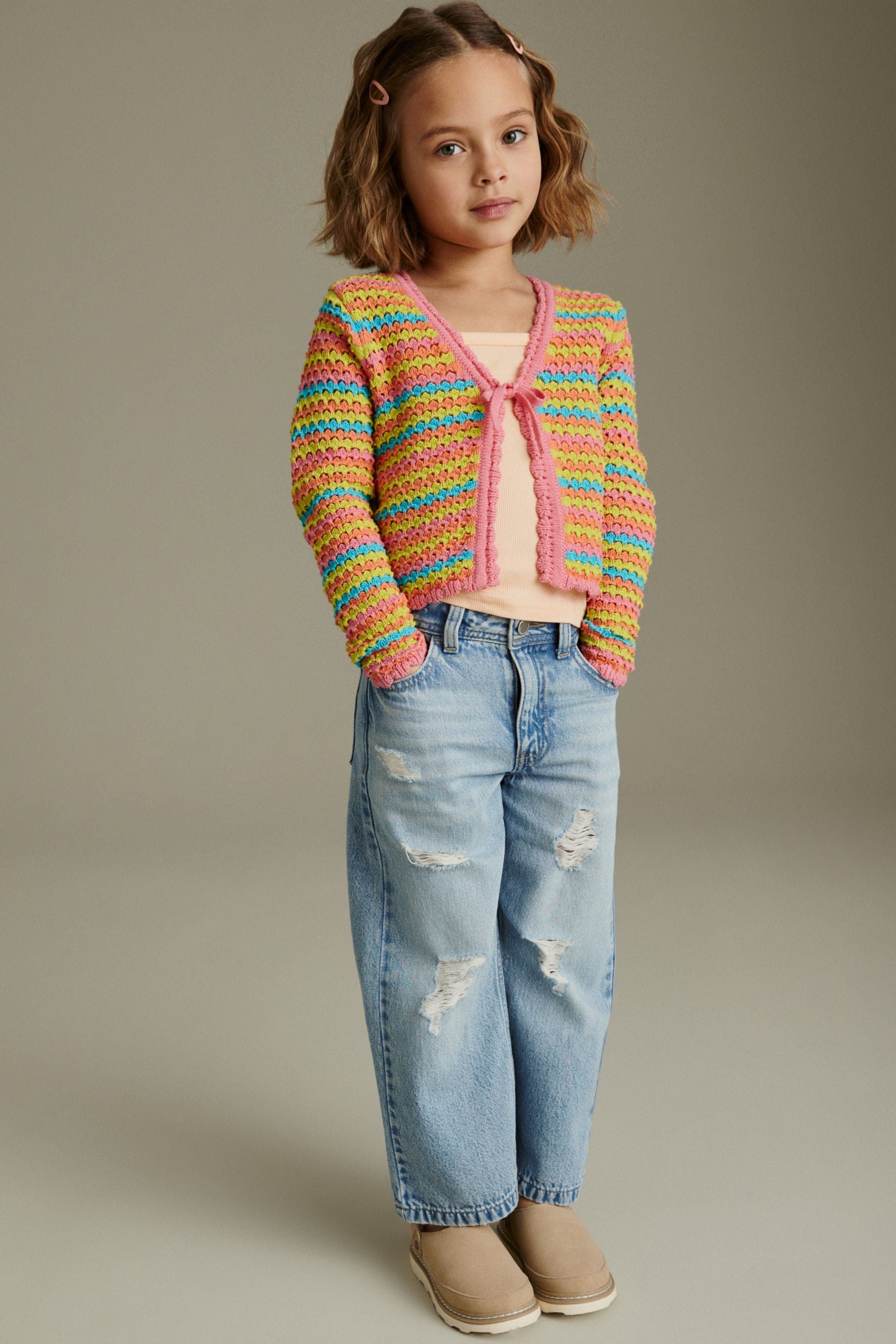 Rainbow Crochet Cardigan (3-16yrs)