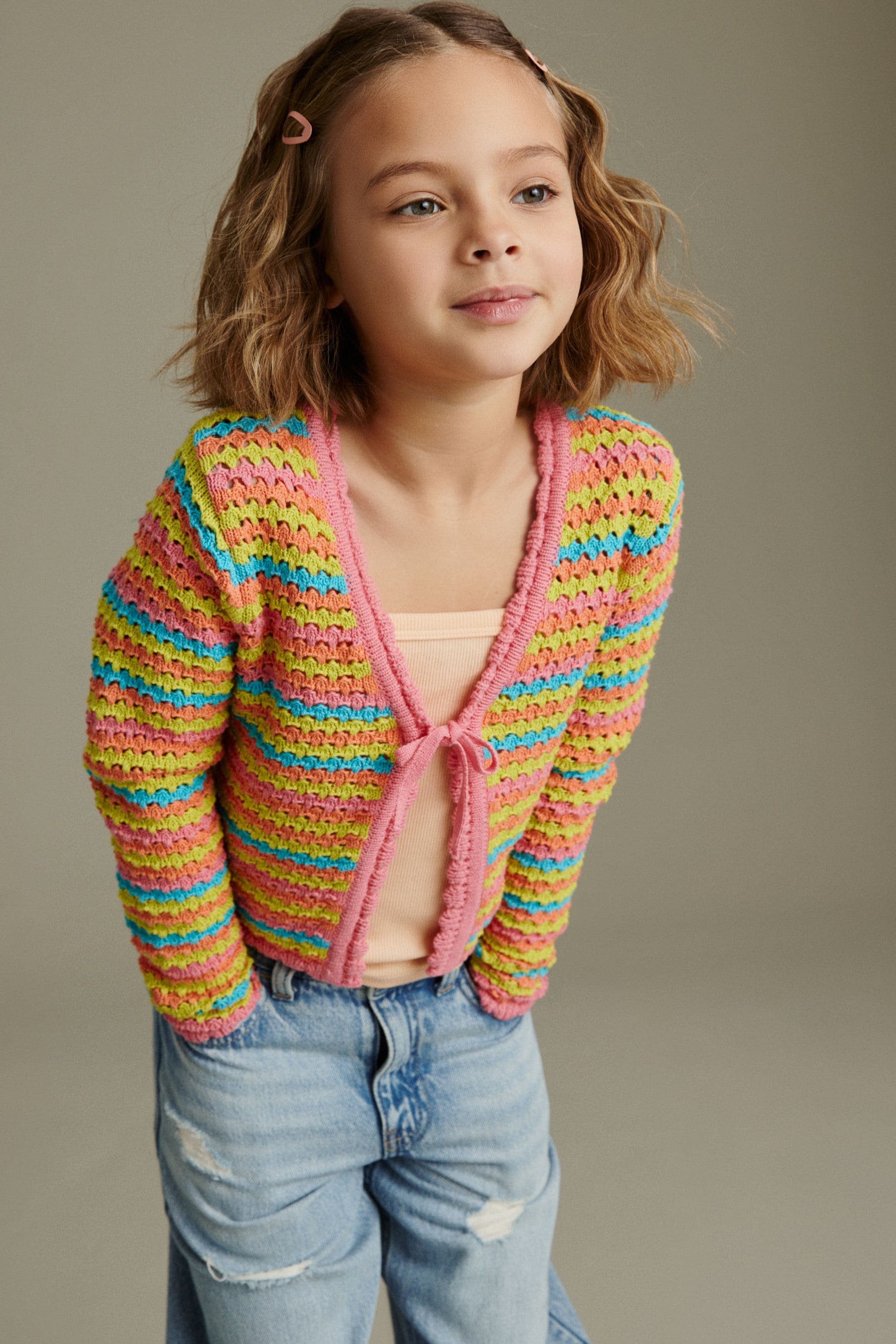 Rainbow Crochet Cardigan (3-16yrs)