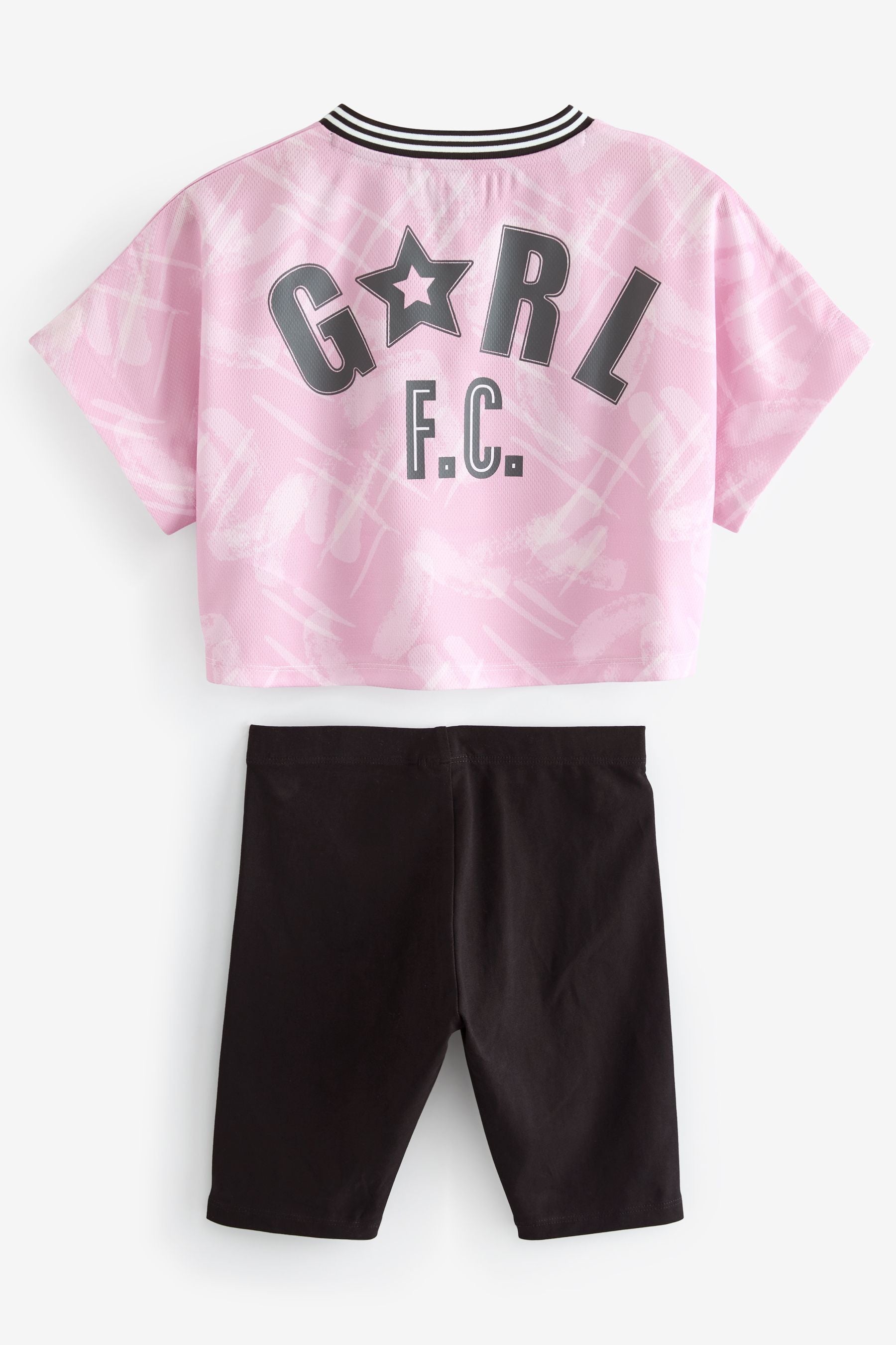 Pink Football Cycling Short Set (3-16yrs)