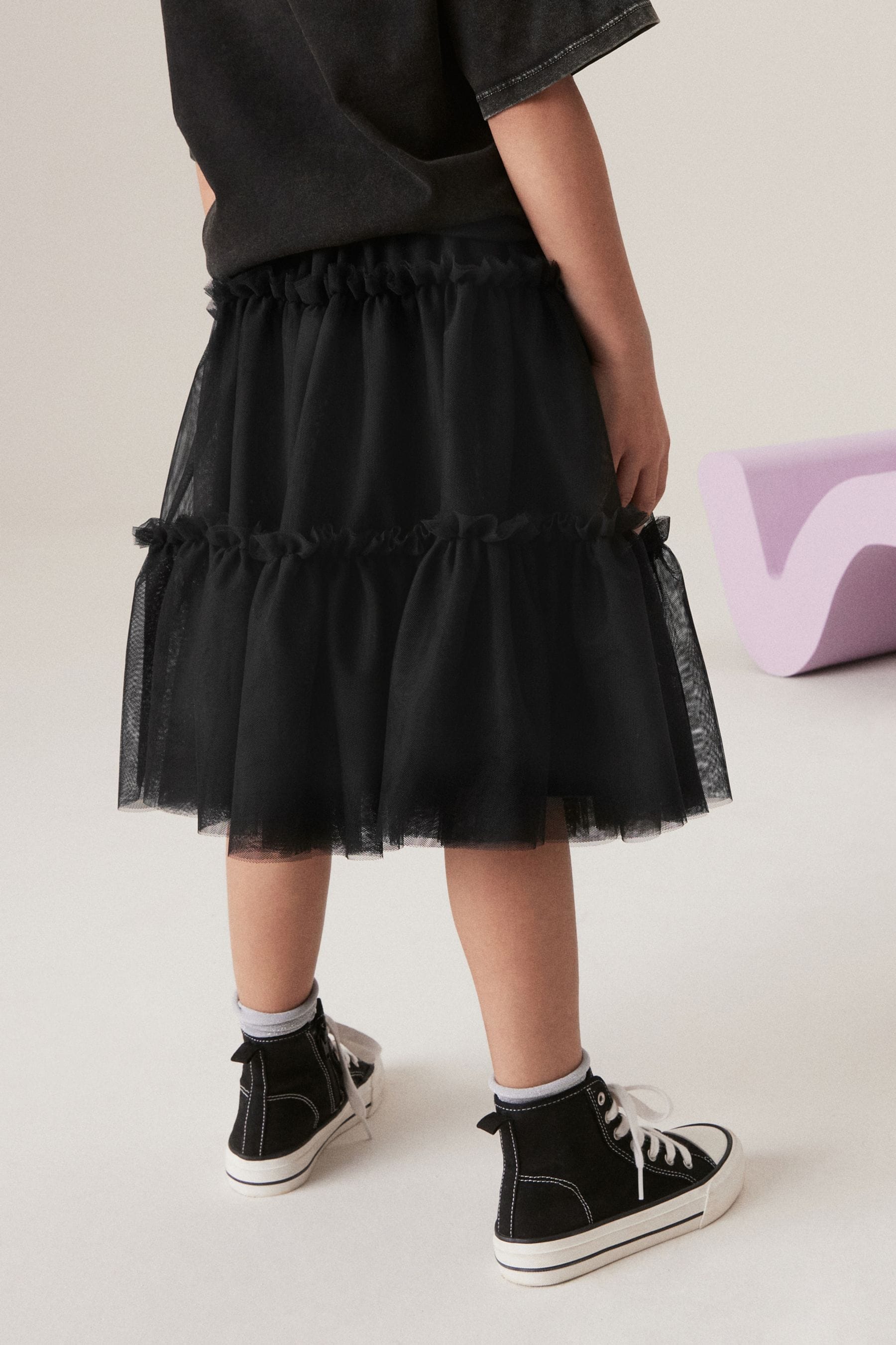 Black Mesh Skirt (3-16yrs)