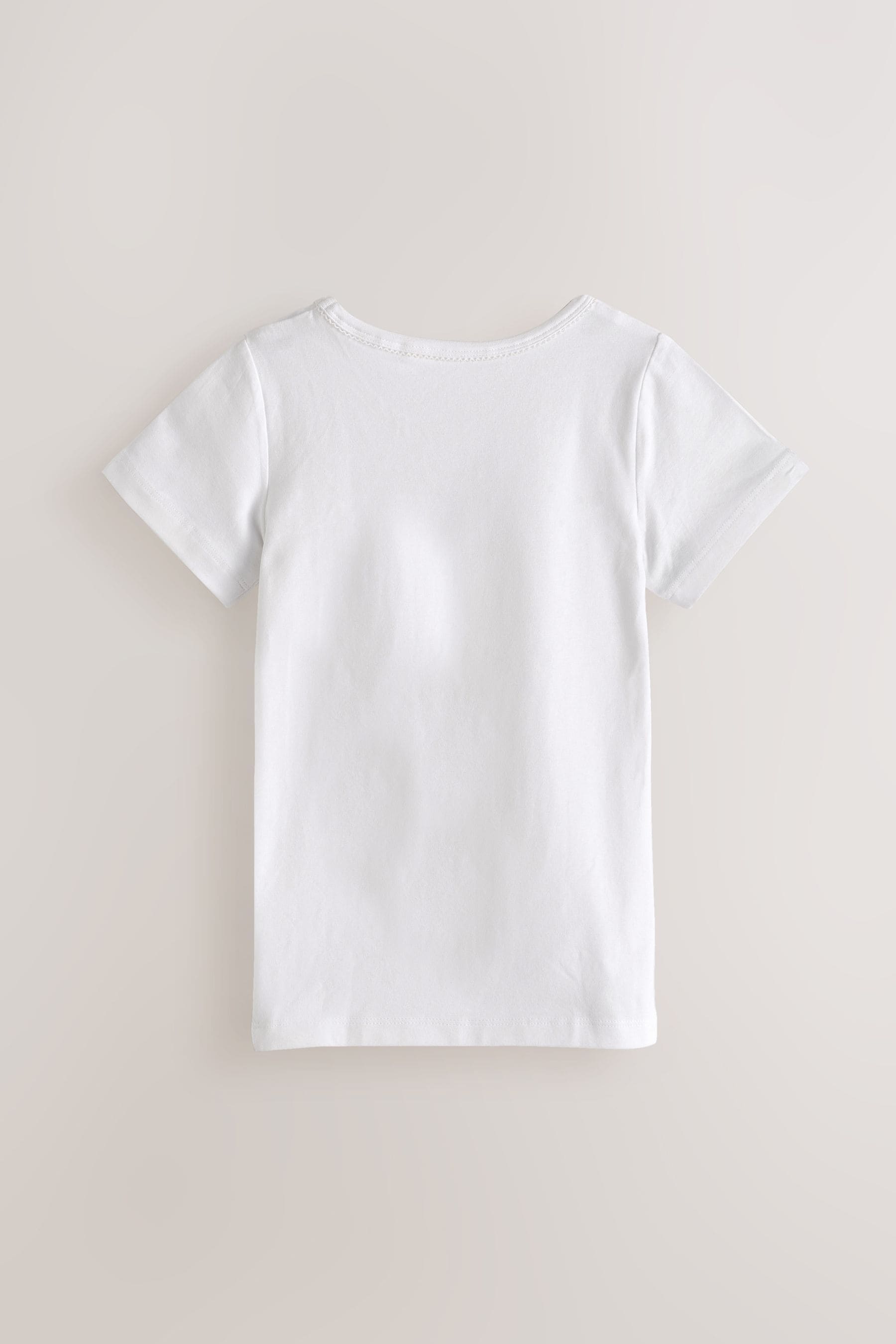 White Short Sleeve Vest Tops 2 Pack (1.5-12yrs)