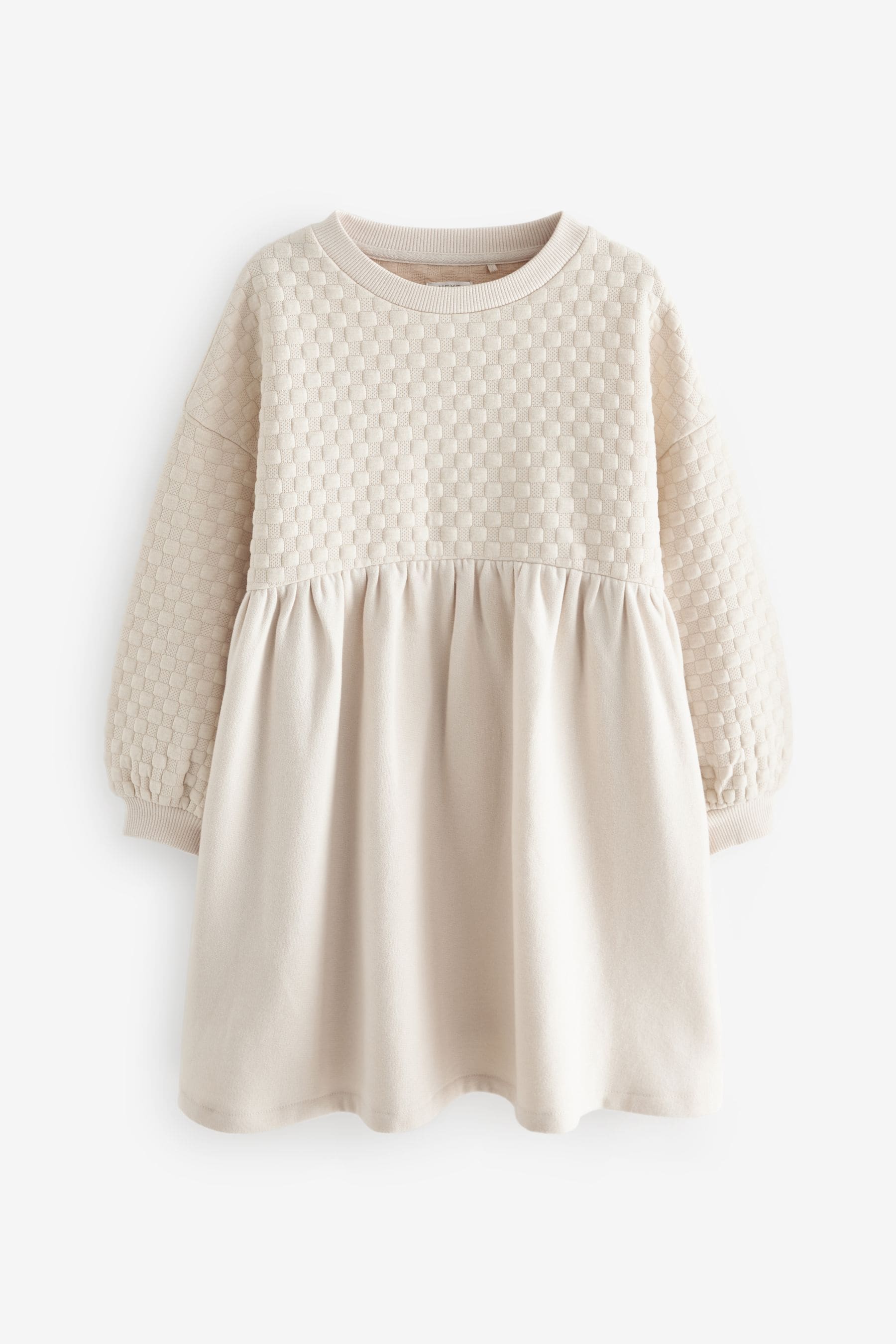 Cream Textured Jumper Dress (3-16yrs)