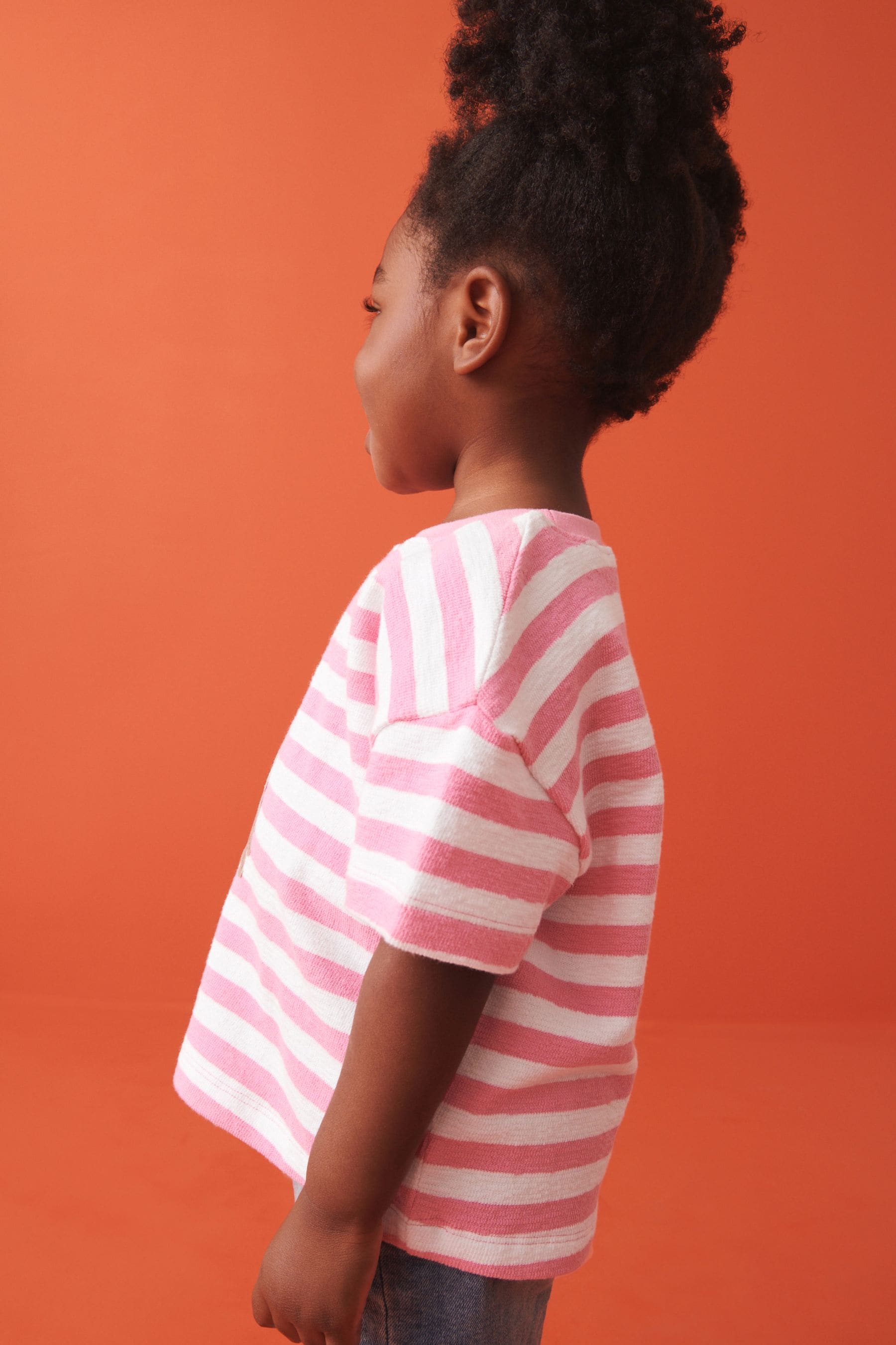 Pink Stripey Dog Short Sleeve T-Shirt (3mths-7yrs)