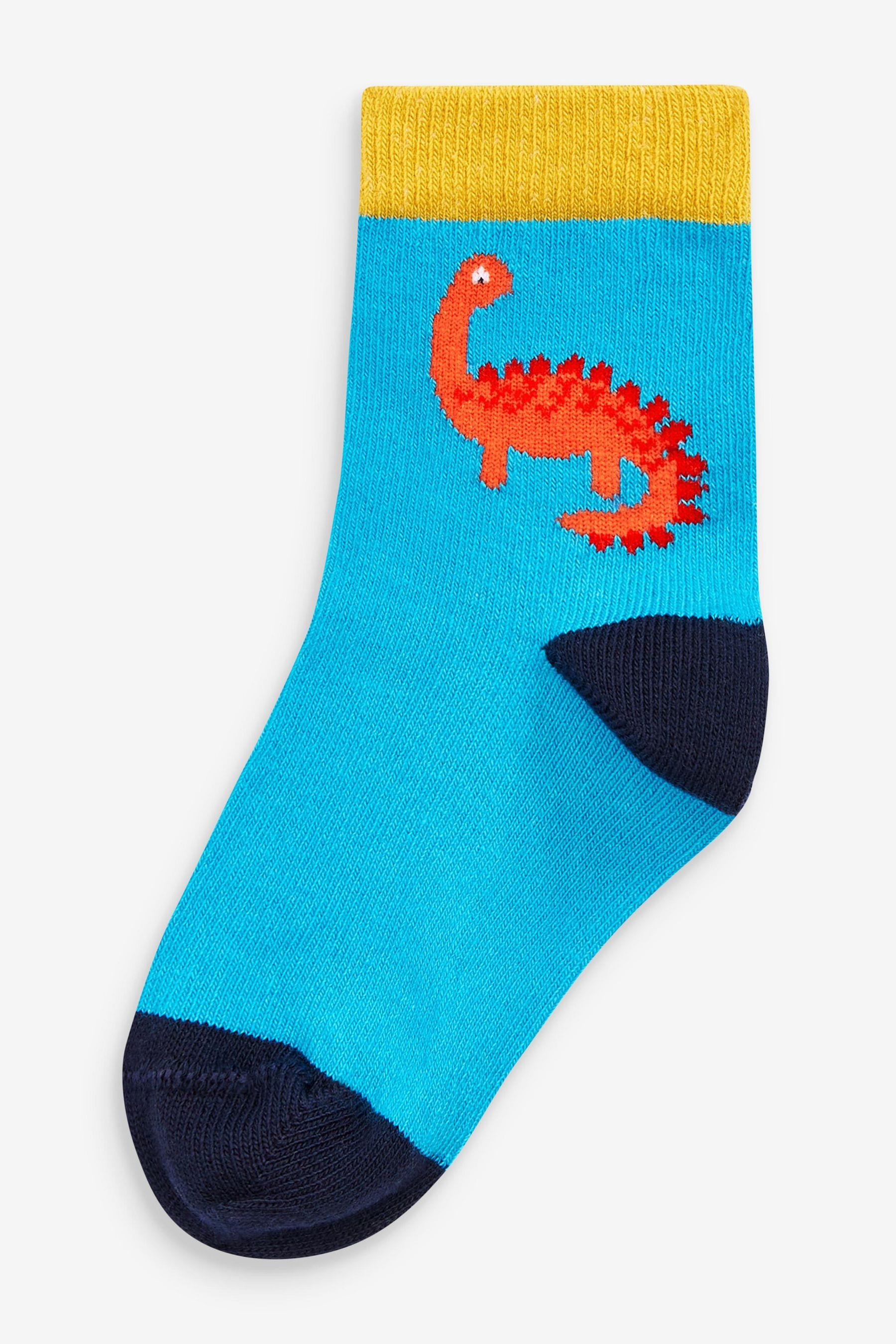 Bright Dino 10 Pack Cotton Rich Socks