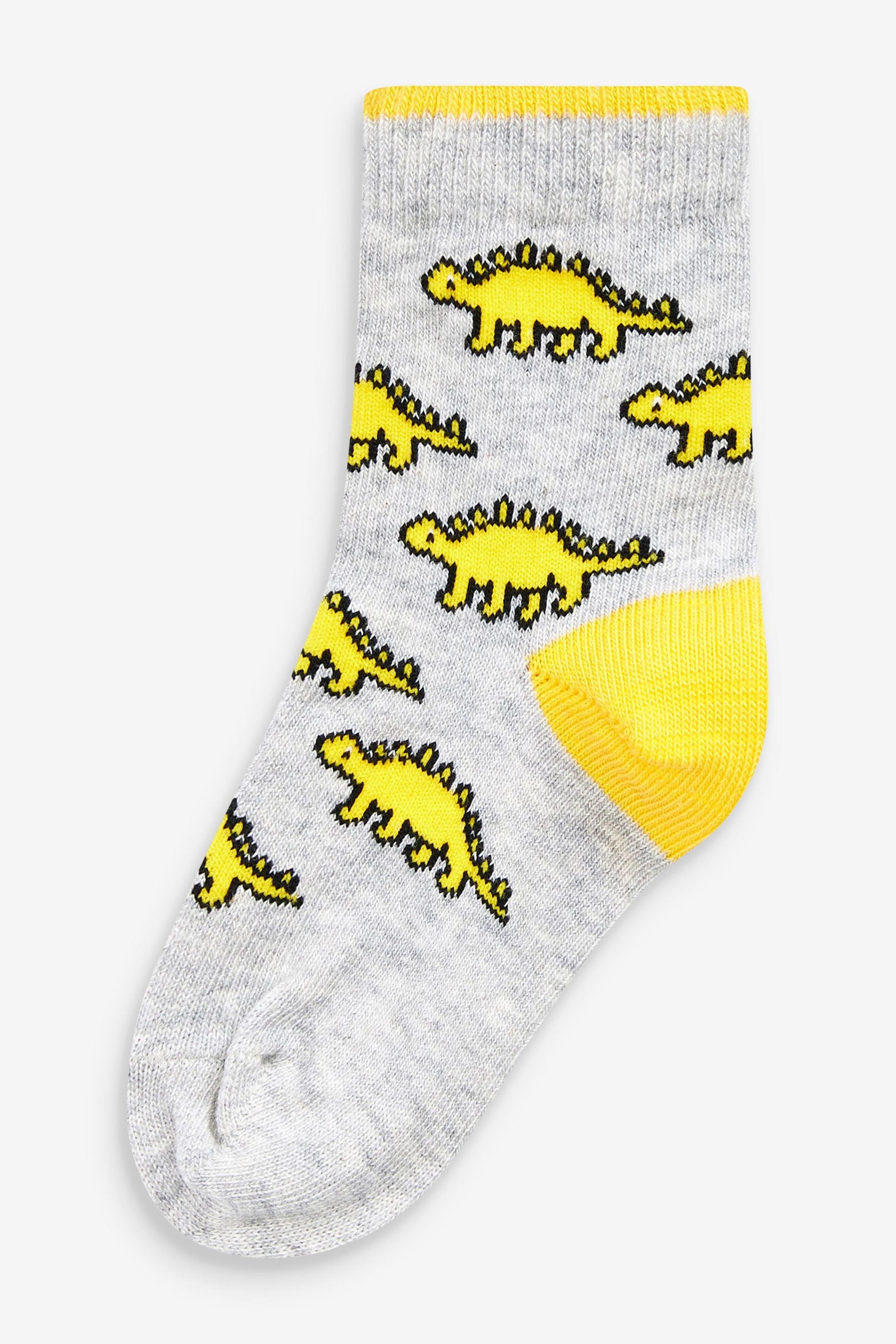 Bright Dino 10 Pack Cotton Rich Socks