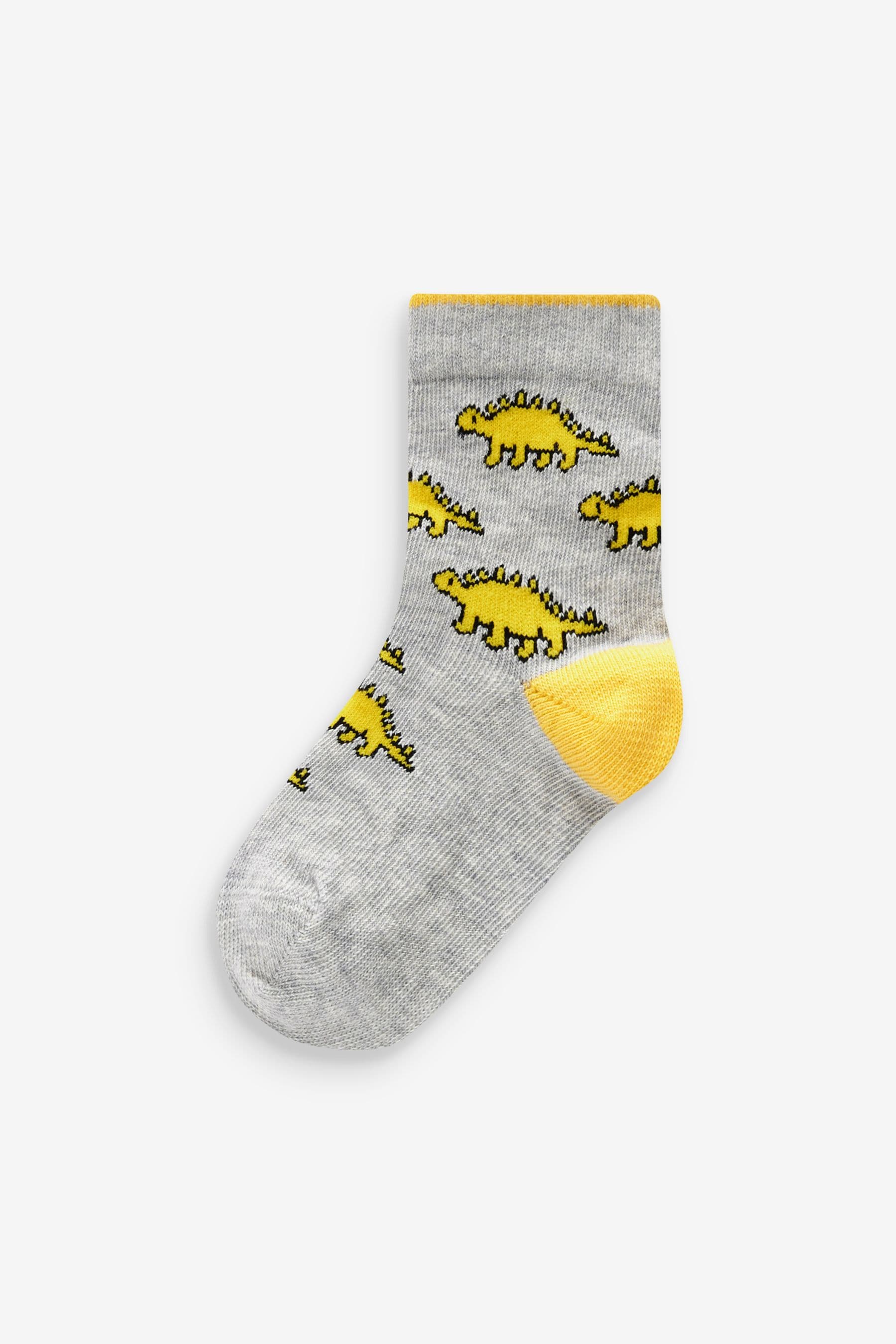 Bright Dino 10 Pack Cotton Rich Socks