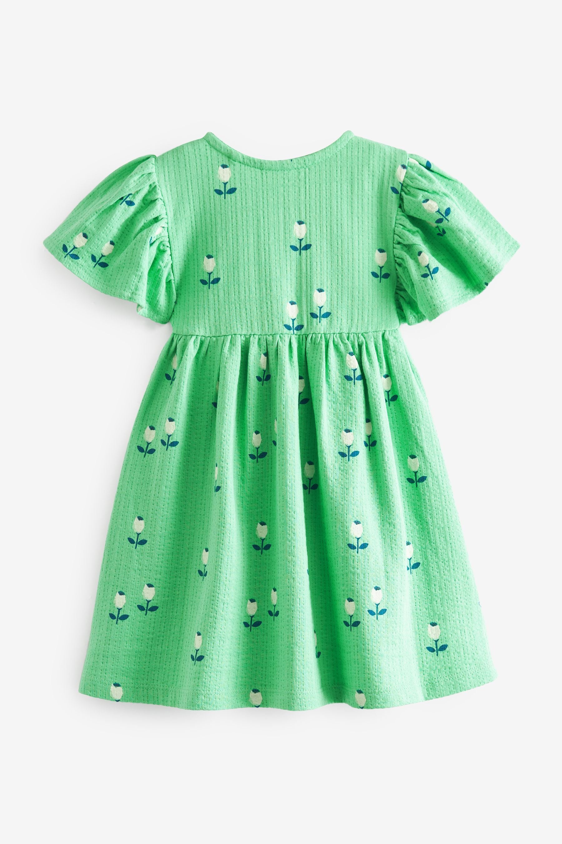 Bright Green Wrap Jersey Dress (3mths-7yrs)