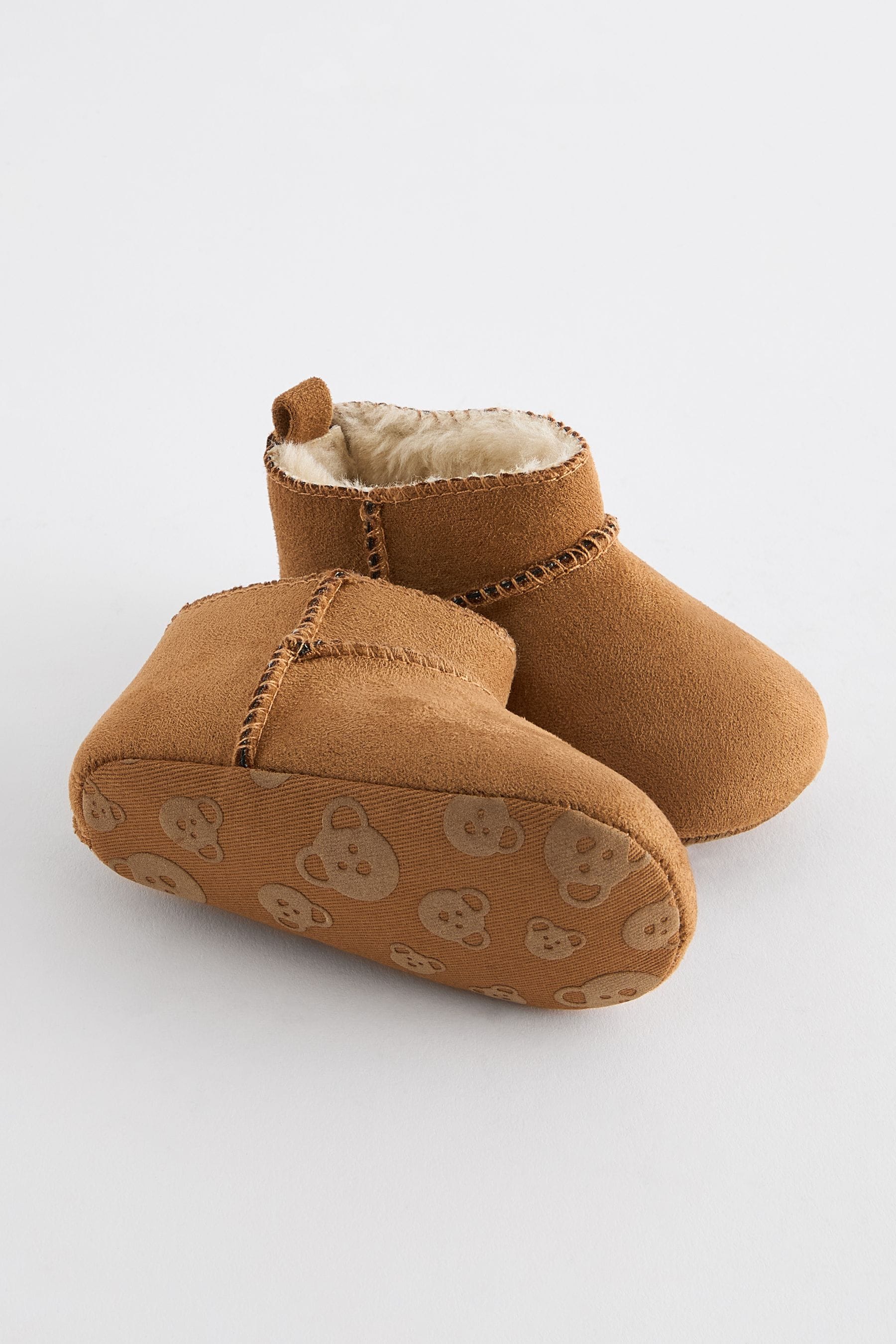 Tan Brown Warm Lined Baby Boots (0-2mths)