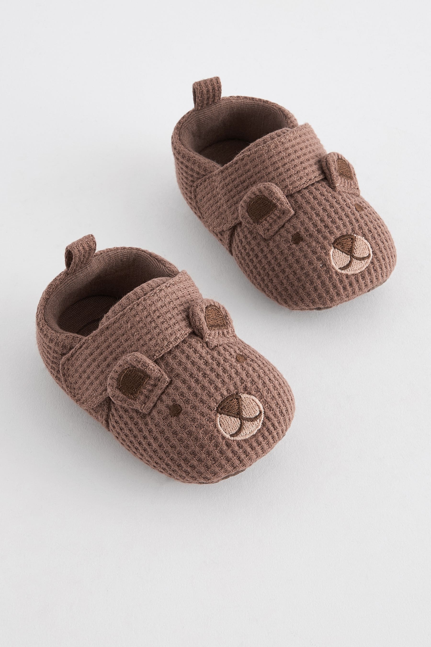 Brown Bear Slip-On Baby Shoes (0-2mths)