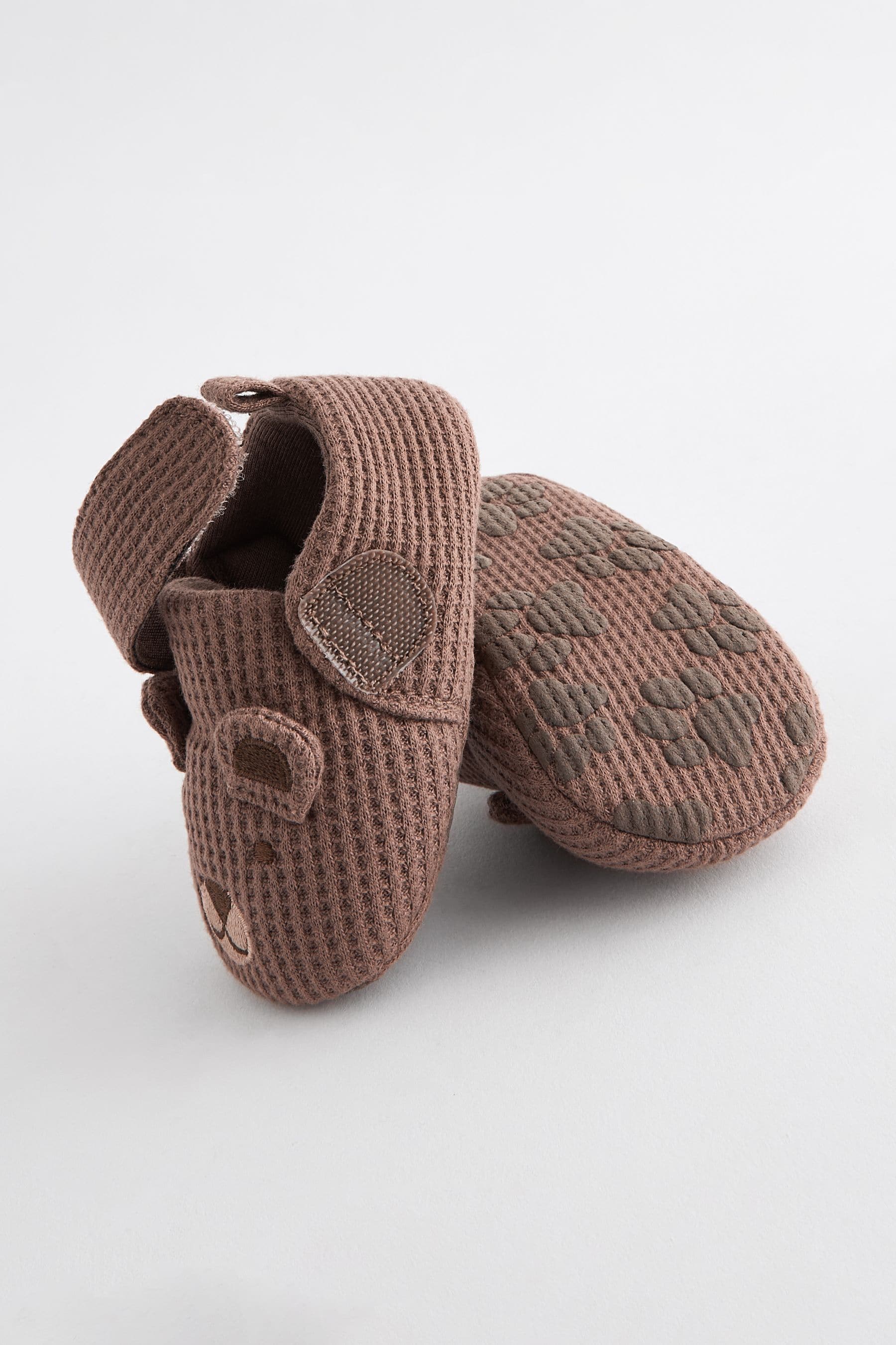 Brown Bear Slip-On Baby Shoes (0-2mths)