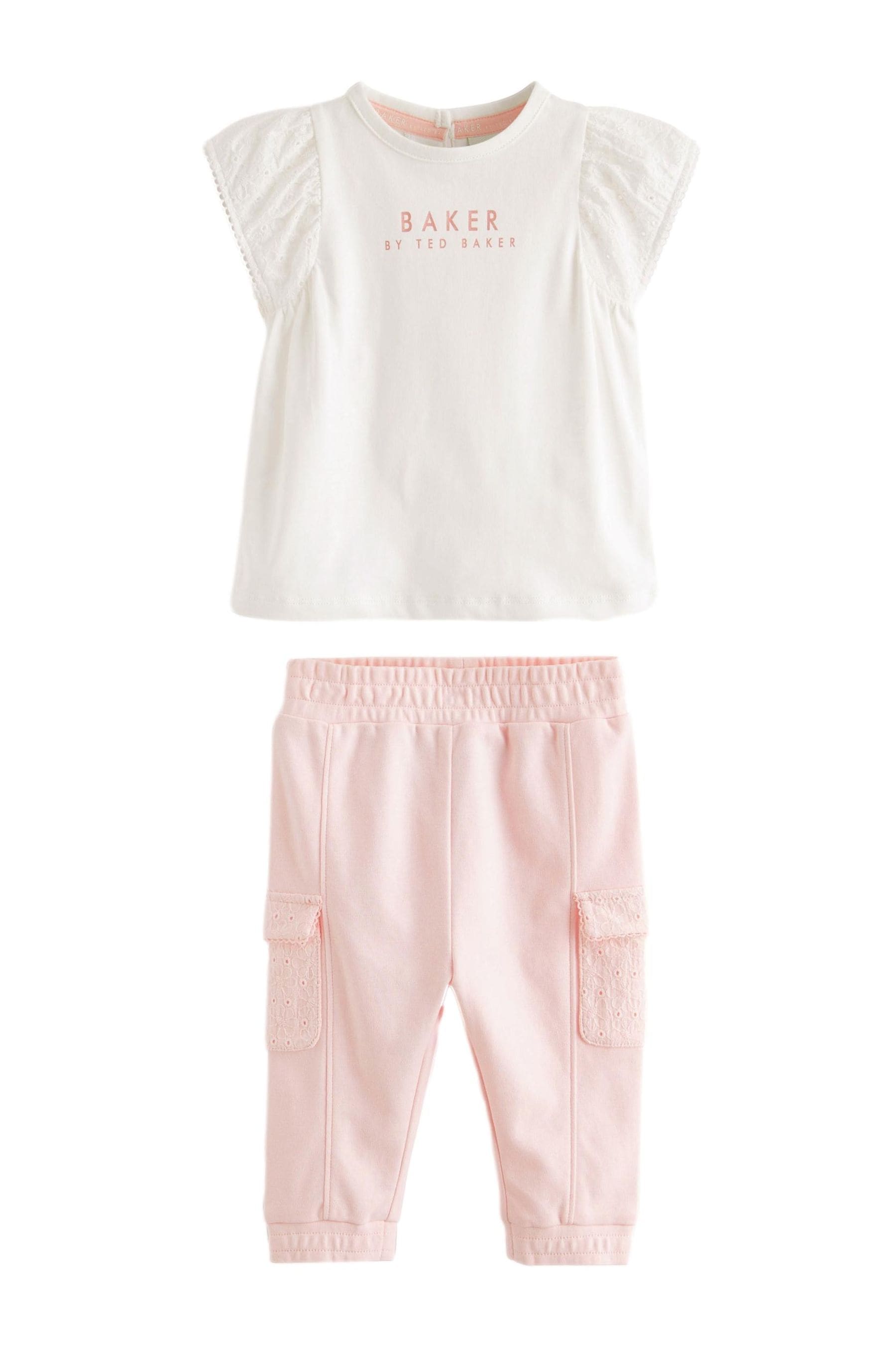 Baker by Ted Baker Frilled T-Shirt and Cargo Trouser Set