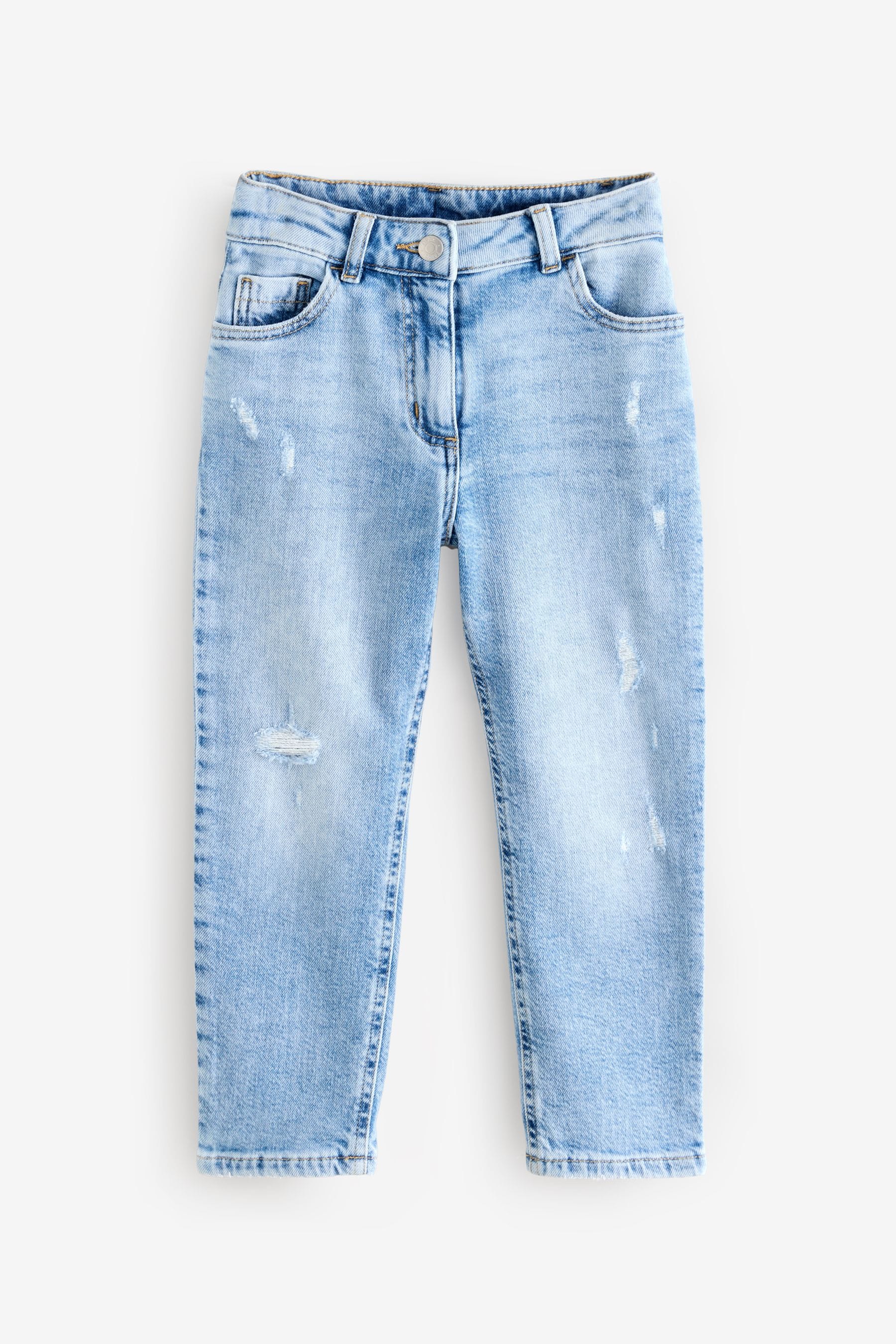 Light Blue Mom Jeans with Stretch (3-16yrs)