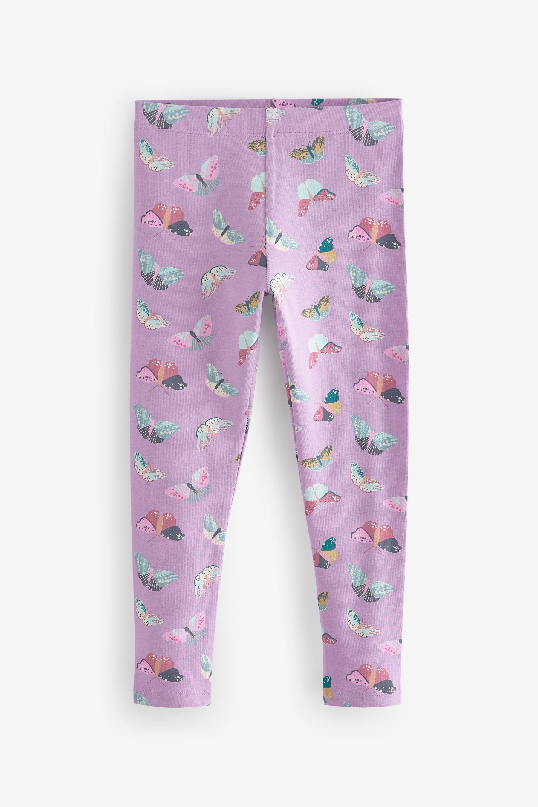 Pink Butterfly Printed Leggings (3-16yrs)