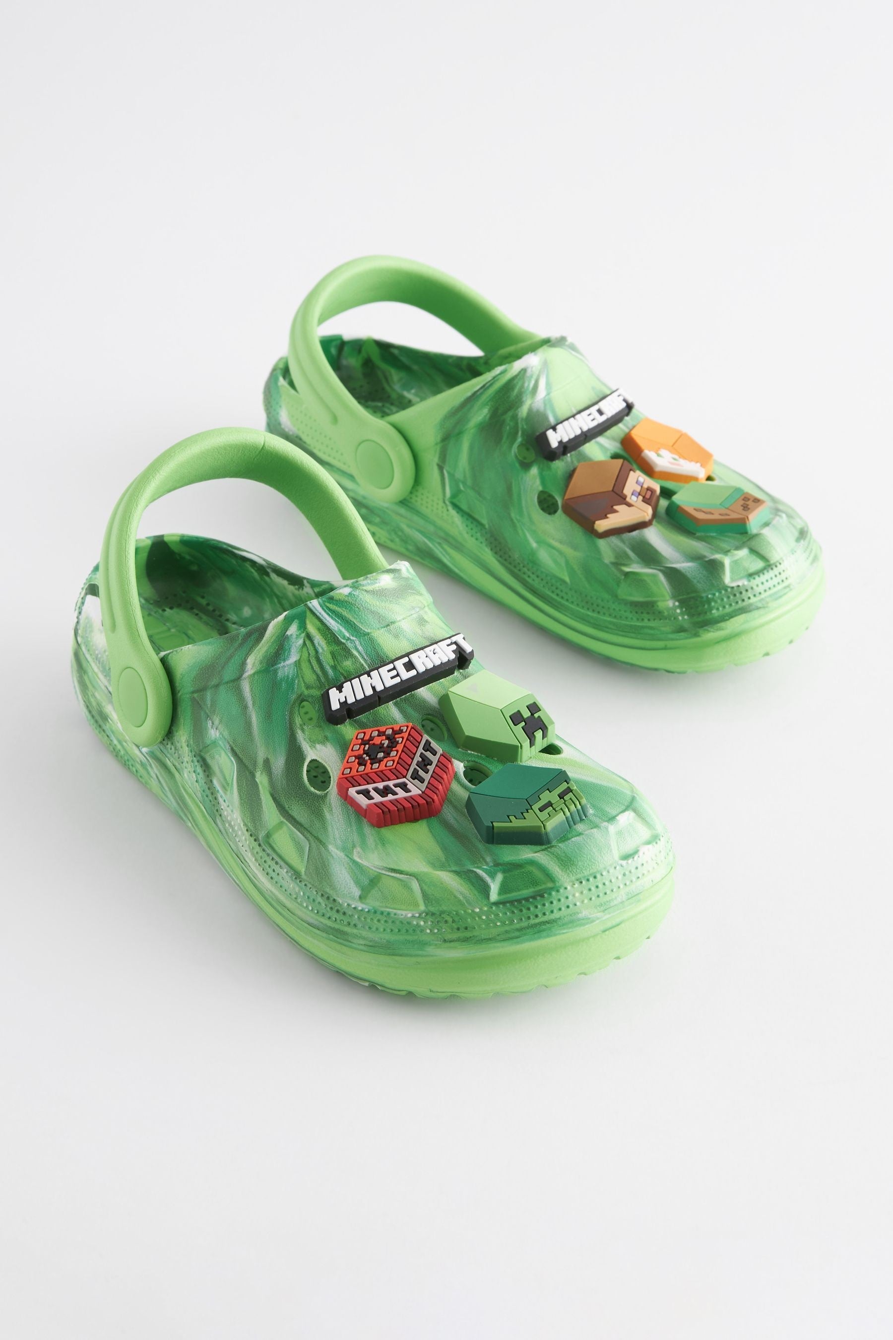 Green Marble Minecraft Clogs