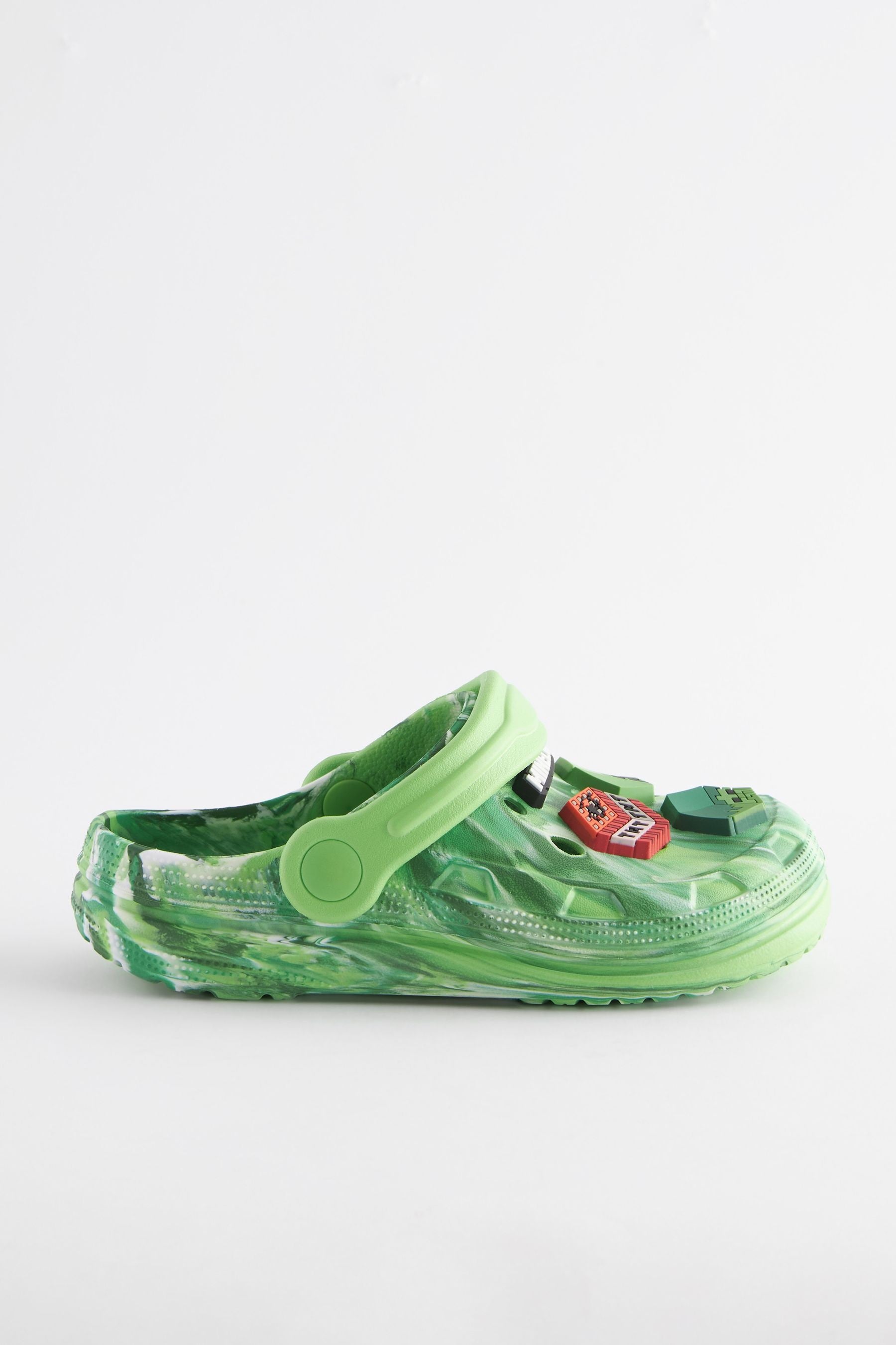 Green Marble Minecraft Clogs