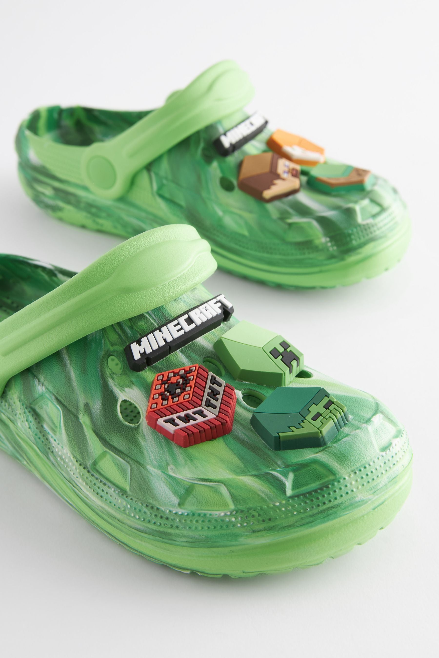 Green Marble Minecraft Clogs