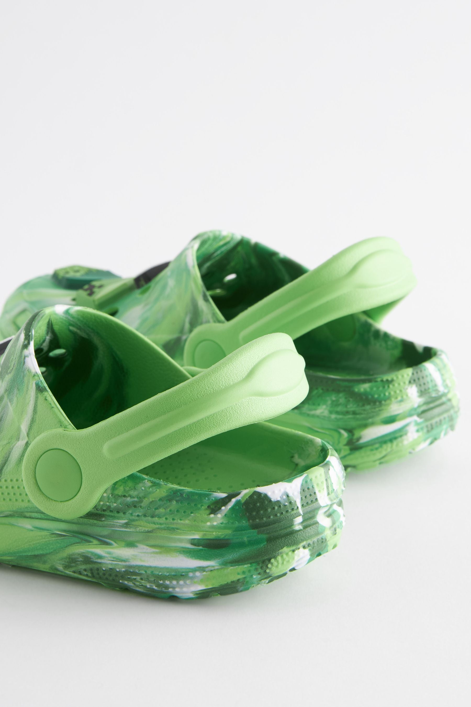 Green Marble Minecraft Clogs