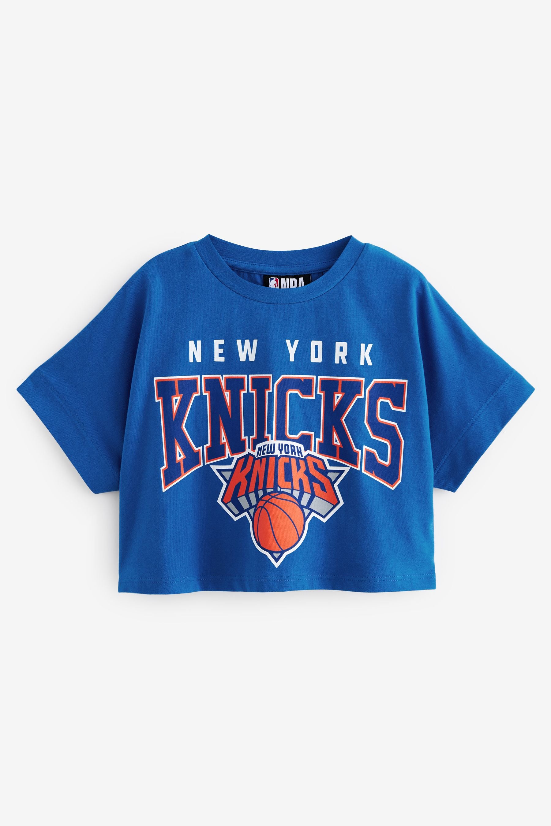 Blue New York Knicks NBA Boxy Graphic T-Shirt (3-16yrs)