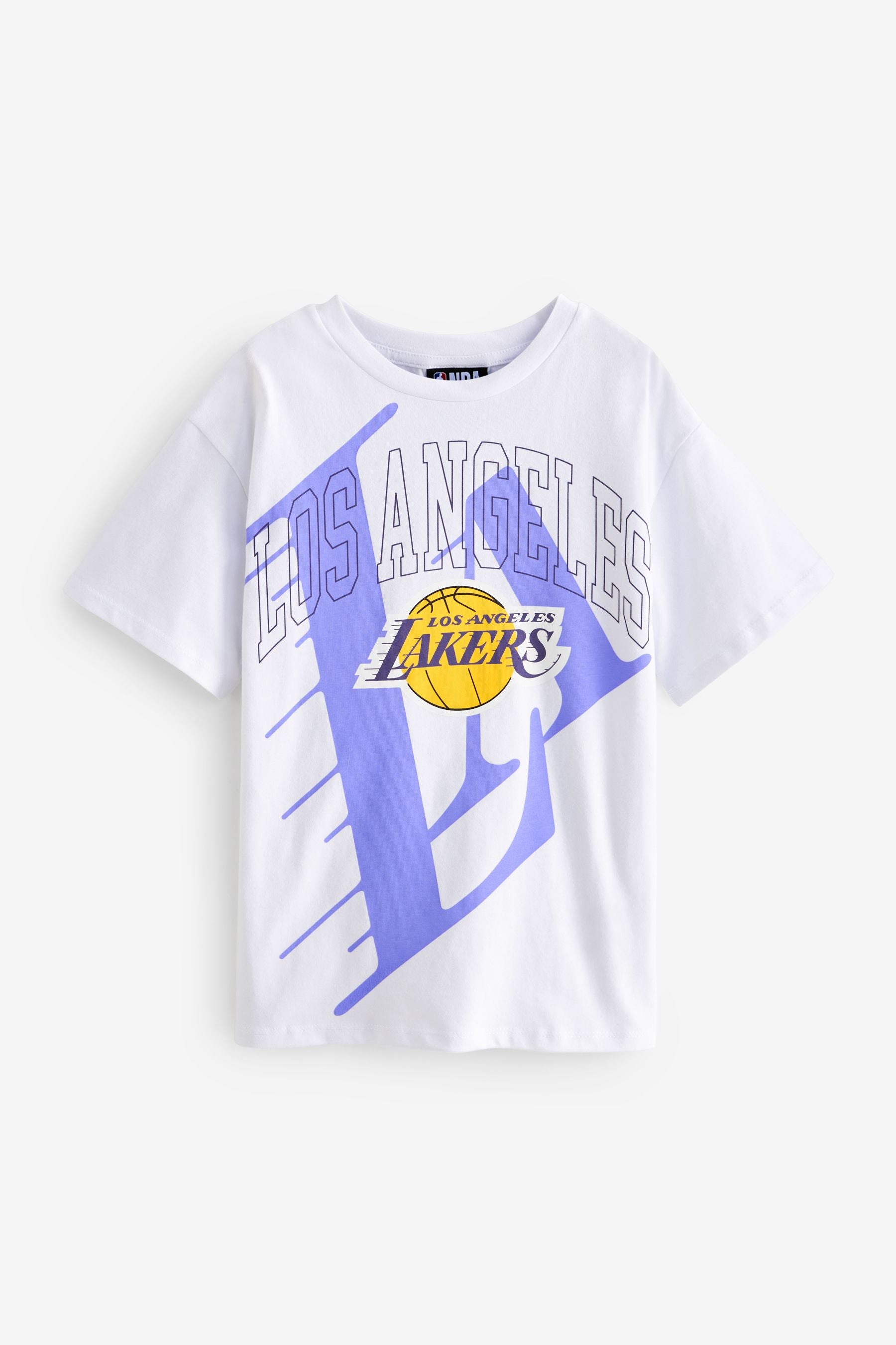 White LA Lakers NBA Oversized Graphic T-Shirt (3-16yrs)