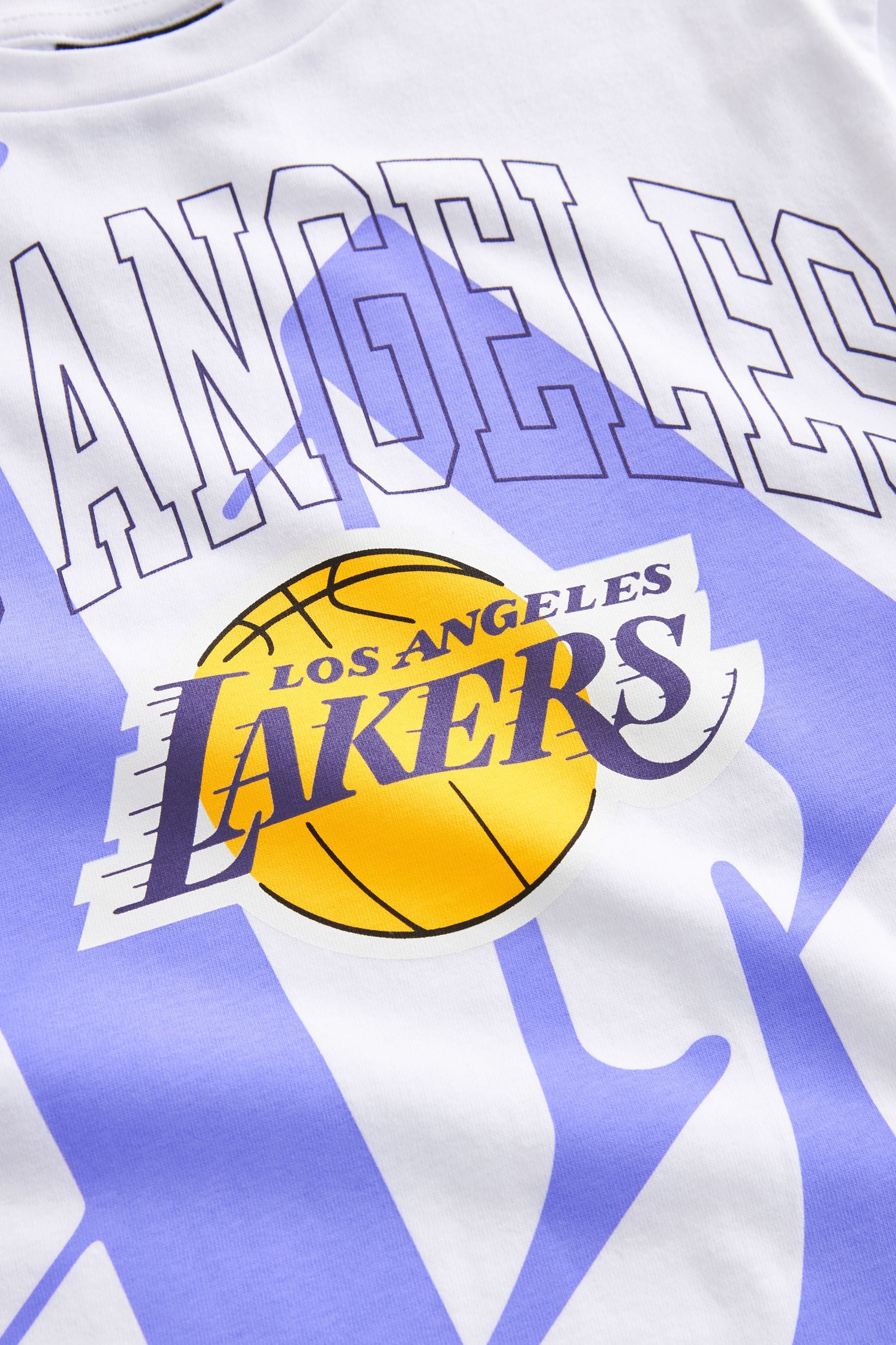 White LA Lakers NBA Oversized Graphic T-Shirt (3-16yrs)