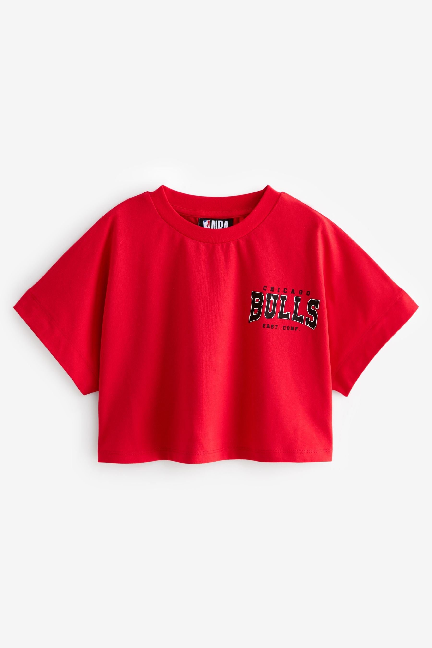 Red Chicago Bulls NBA Boxy Graphic T-Shirt (3-16yrs)