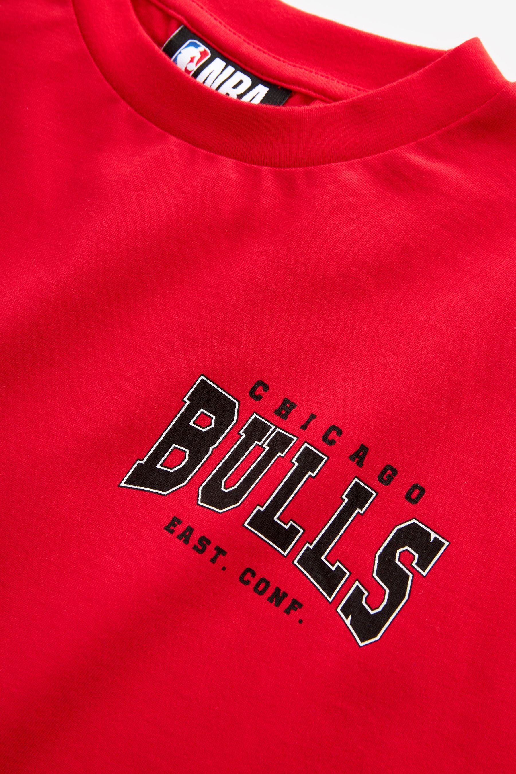 Red Chicago Bulls NBA Boxy Graphic T-Shirt (3-16yrs)