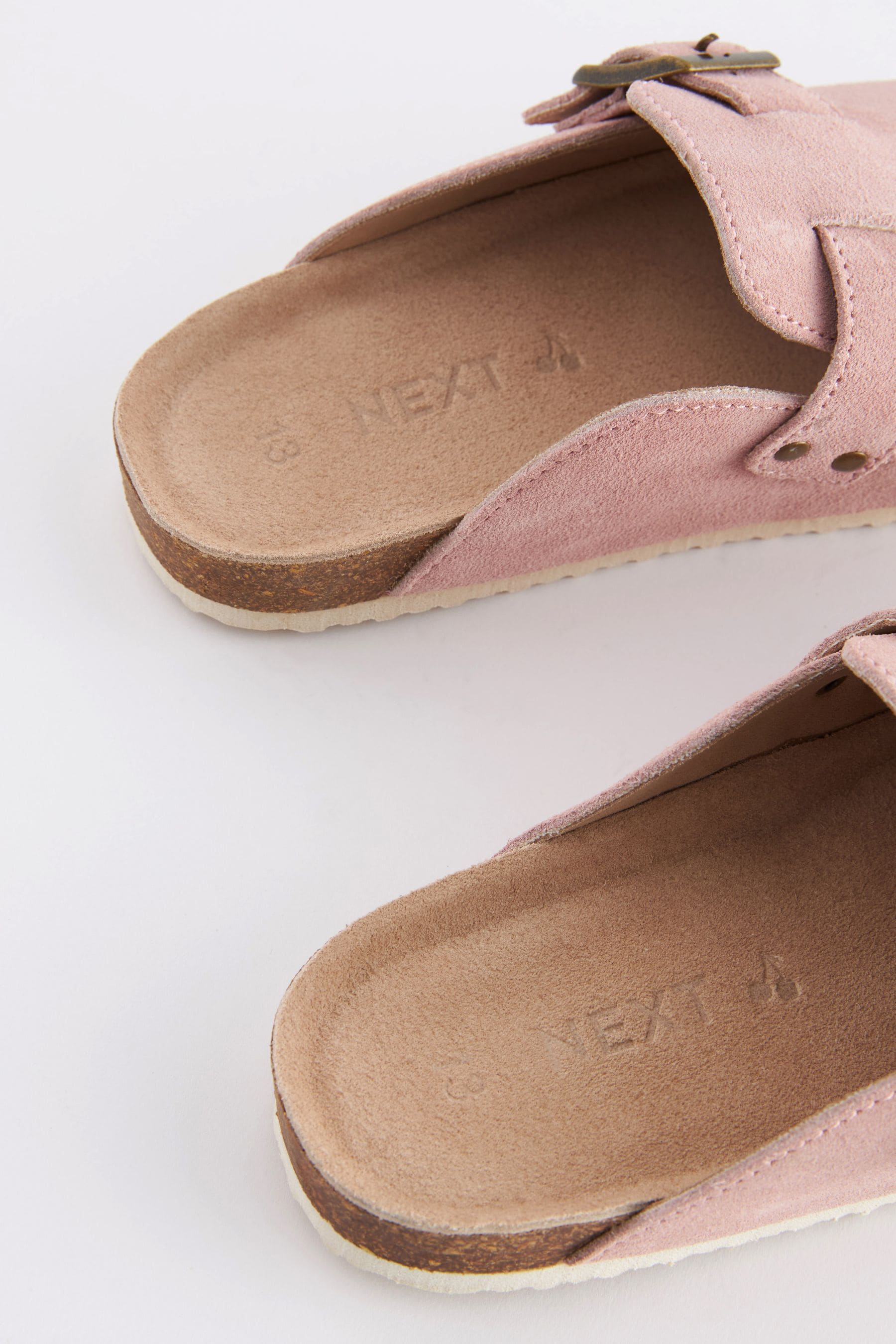 Pink Suede Slip-On Clogs