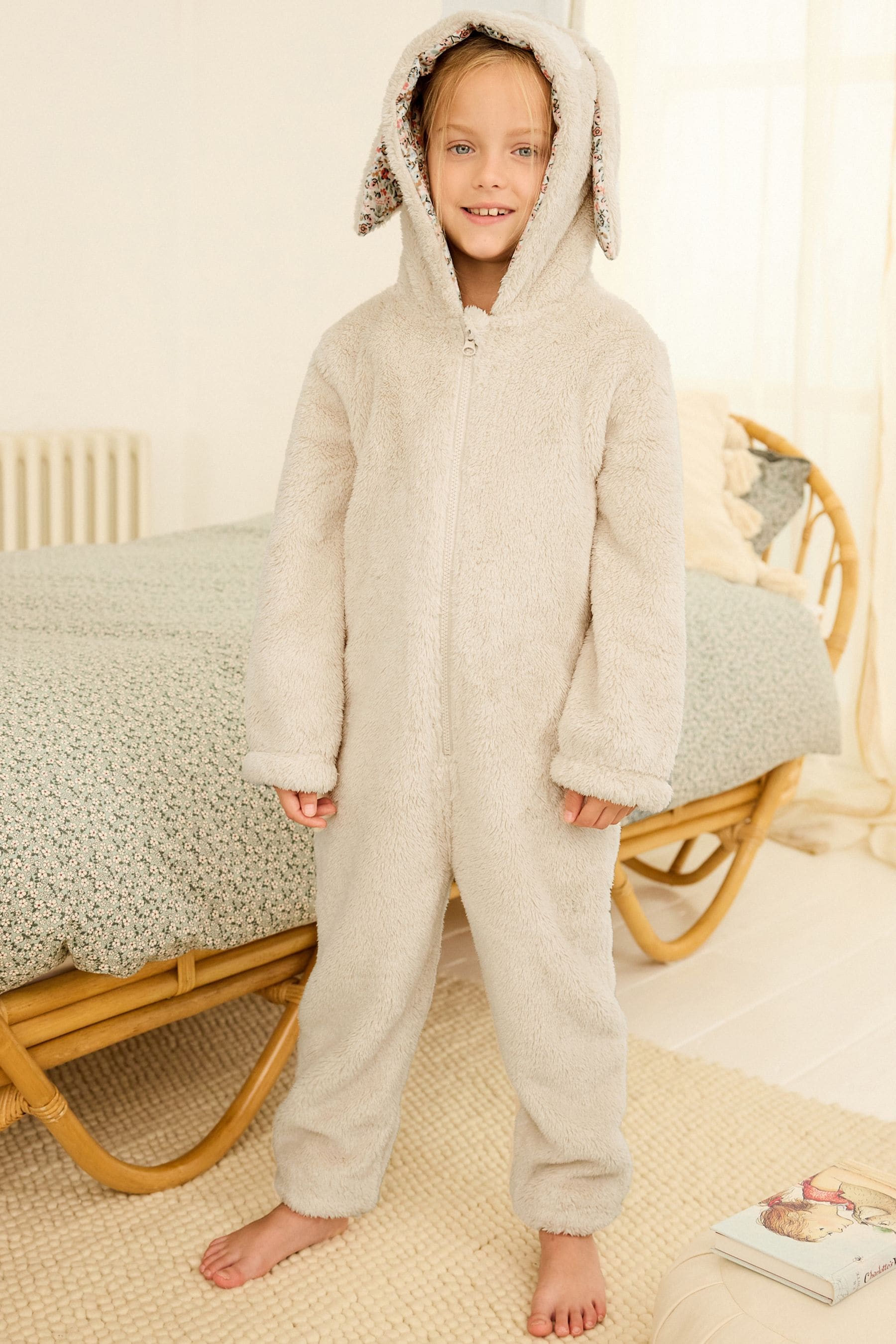 Cream Bunny 3D Teddy Fleece Borg All-In-One (12mths-16yrs)