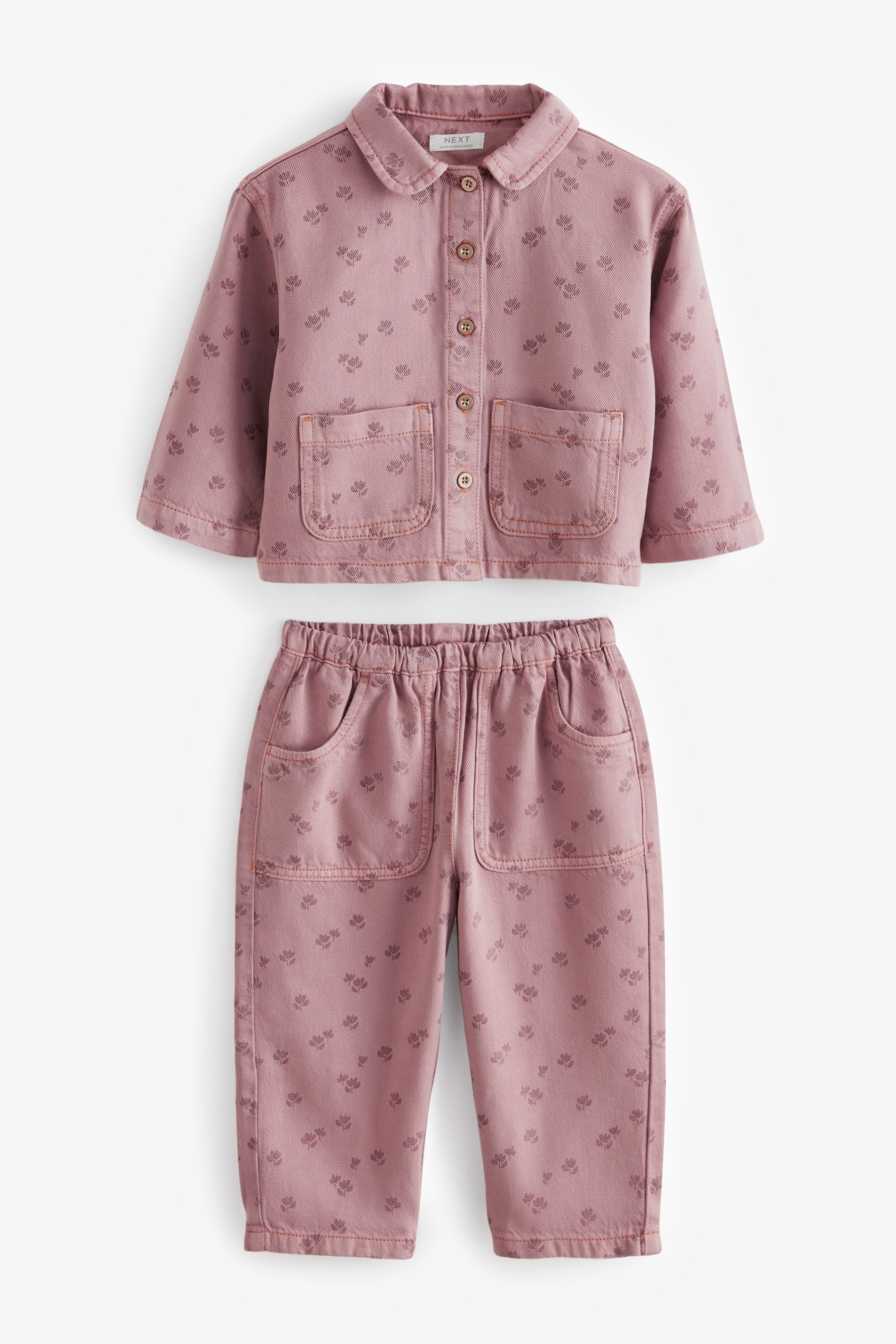 Pink Shirt And Trousers Set (3mths-7yrs)