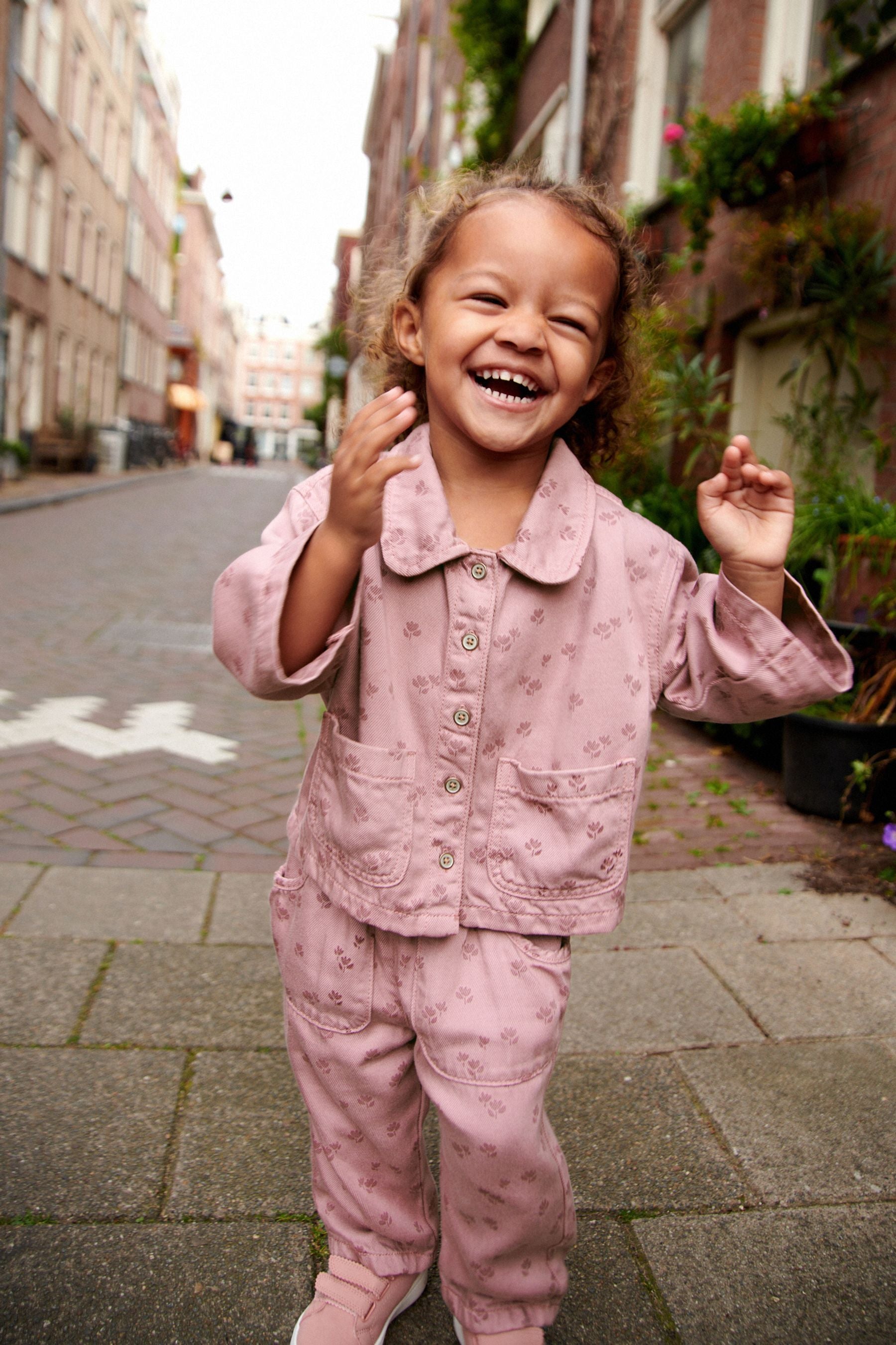 Pink Shirt And Trousers Set (3mths-7yrs)