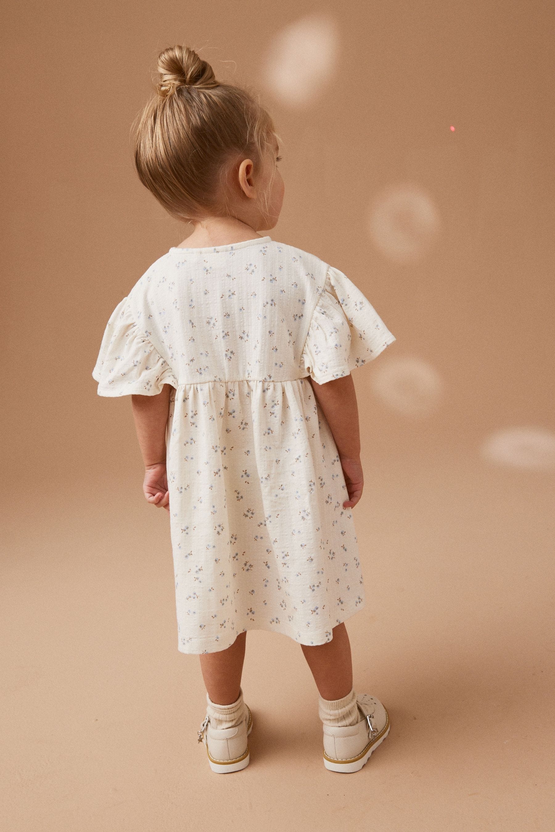 Cream Wrap Jersey Dress (3mths-7yrs)